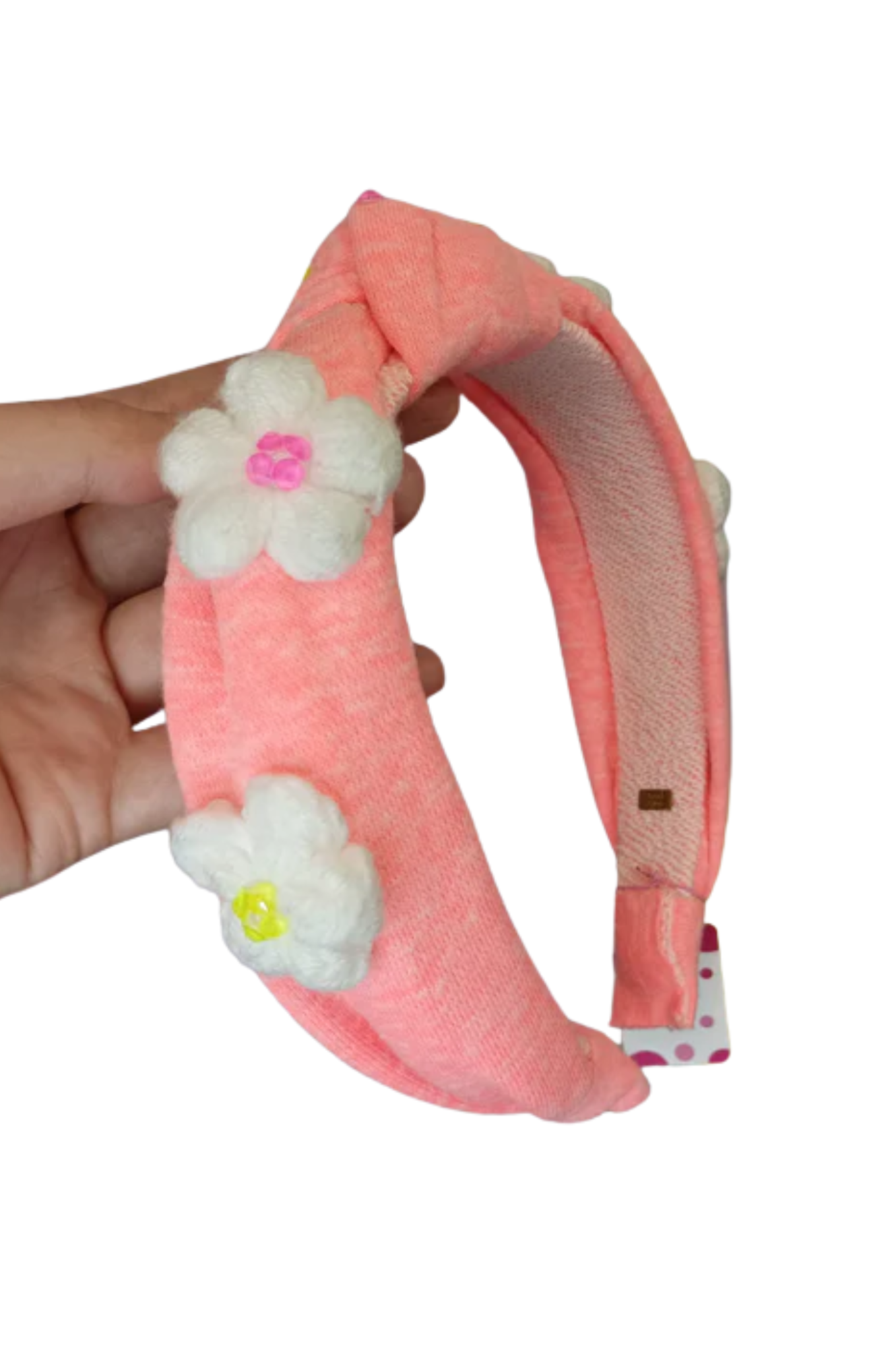 Crystallized Sweatshirt Crochet Flower Knot Headband