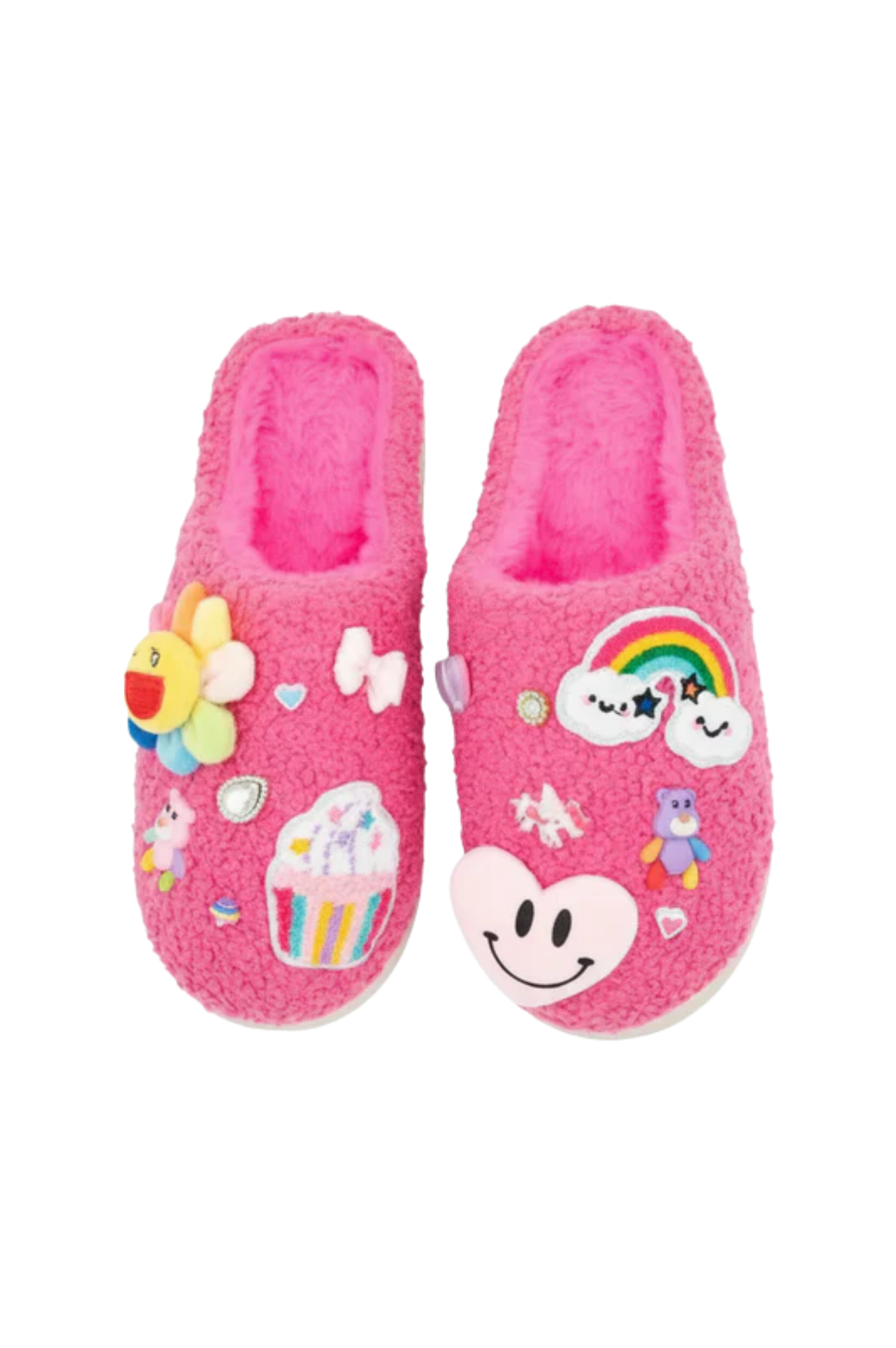Fuchsia Plush Charm Slippers