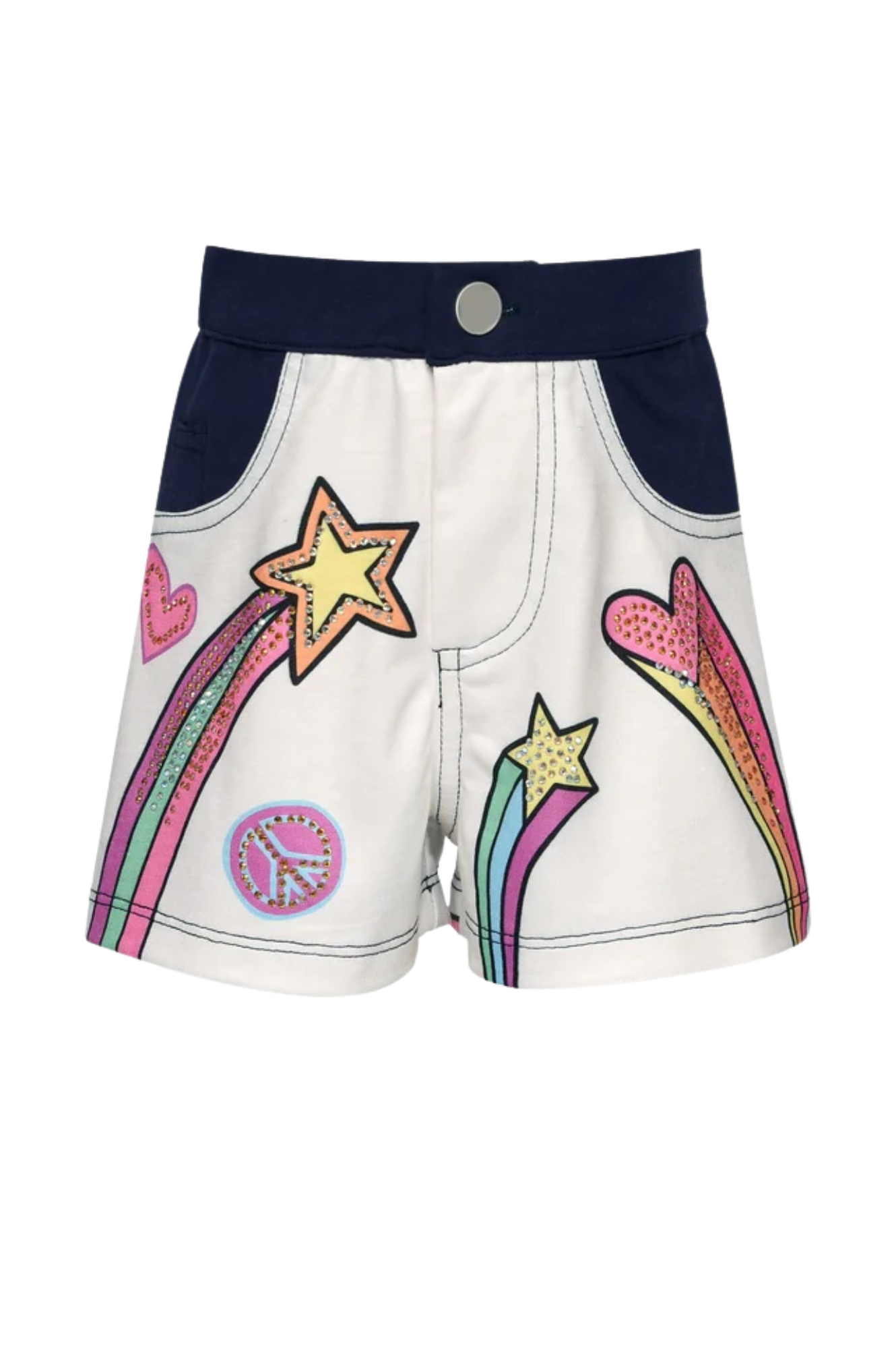 Shooting star and Heart print Shorts