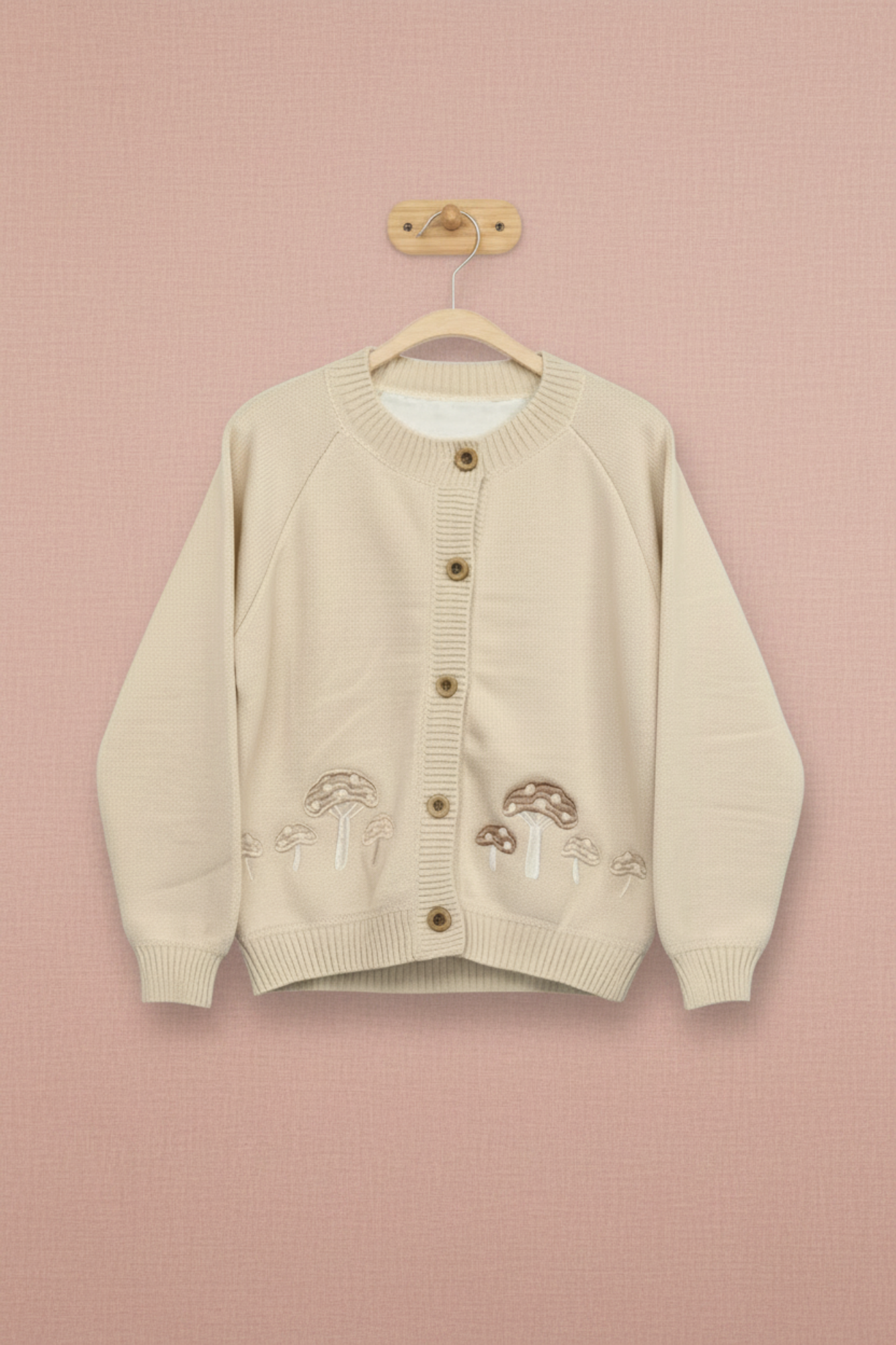 Dark Beige Mushroom Cardigan