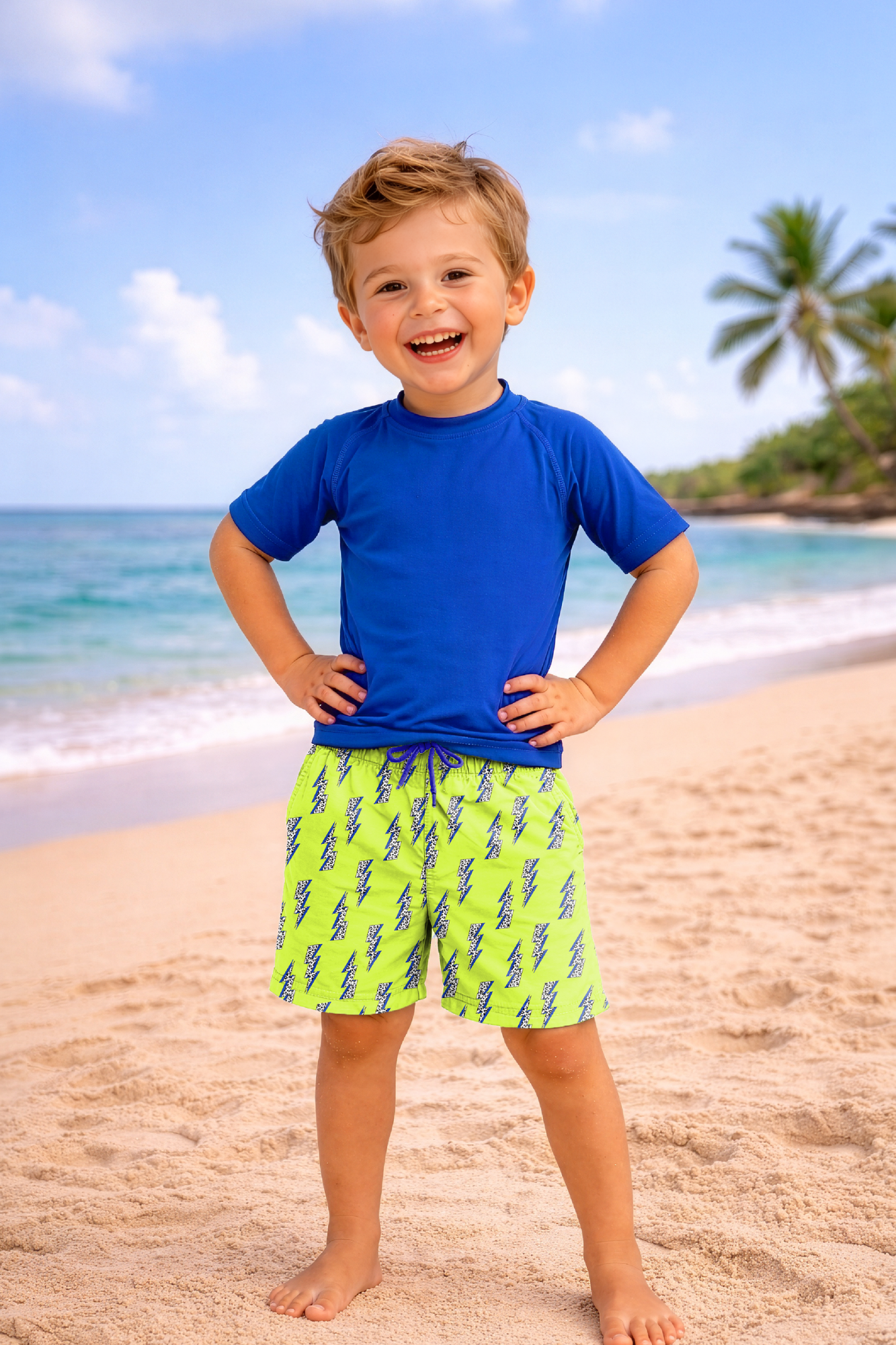 Dylan Boys Lightning Bolt Board Shorts