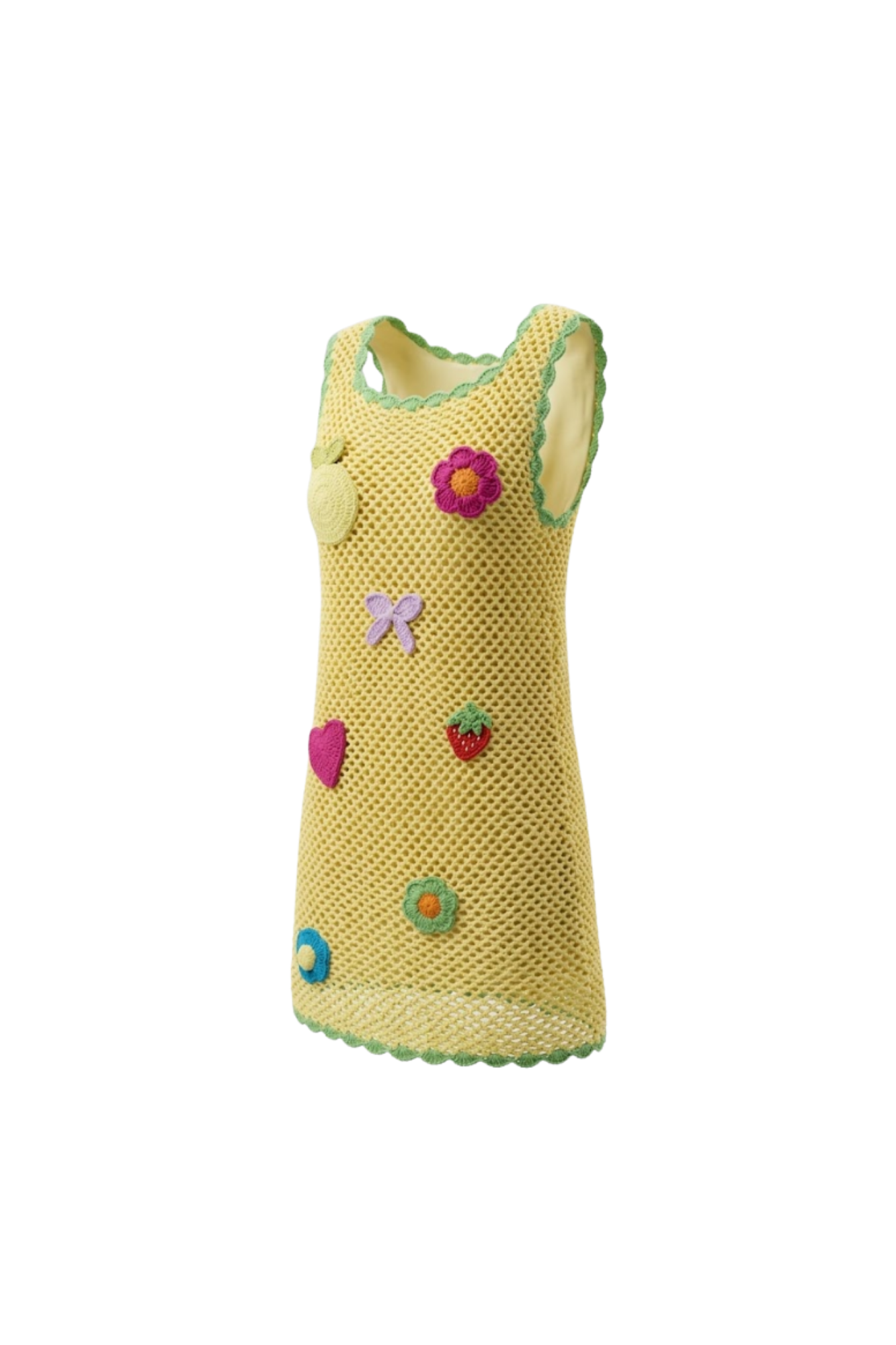 Yellow Lime Crochet Dress