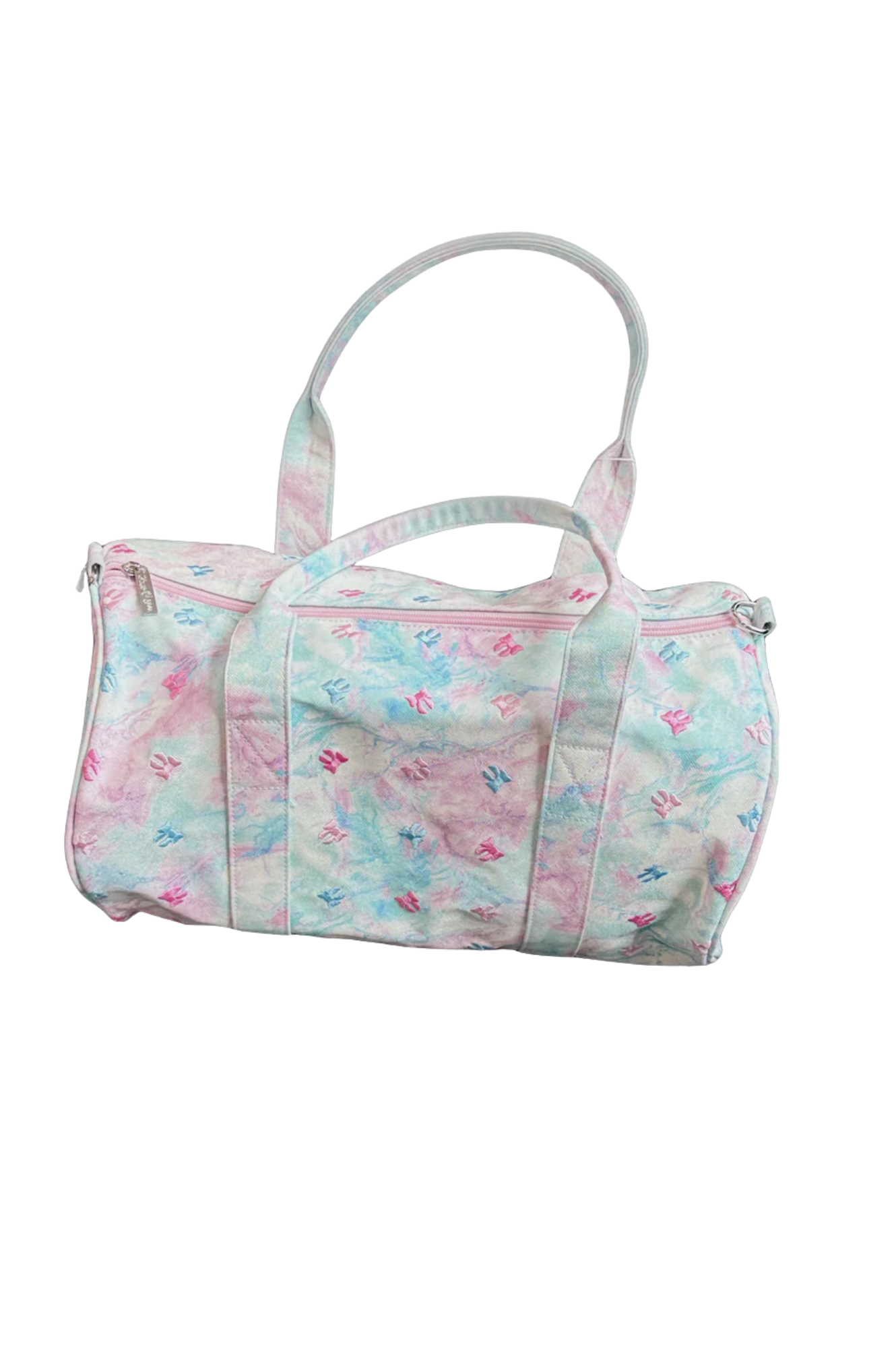 Duffel Bag Pastel Tie Dye with Bows