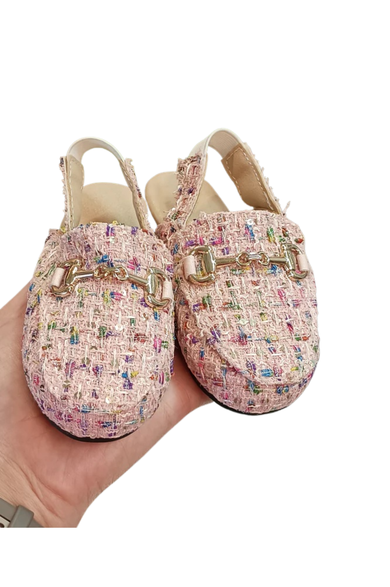 Suecos tejidos multicolor rosa