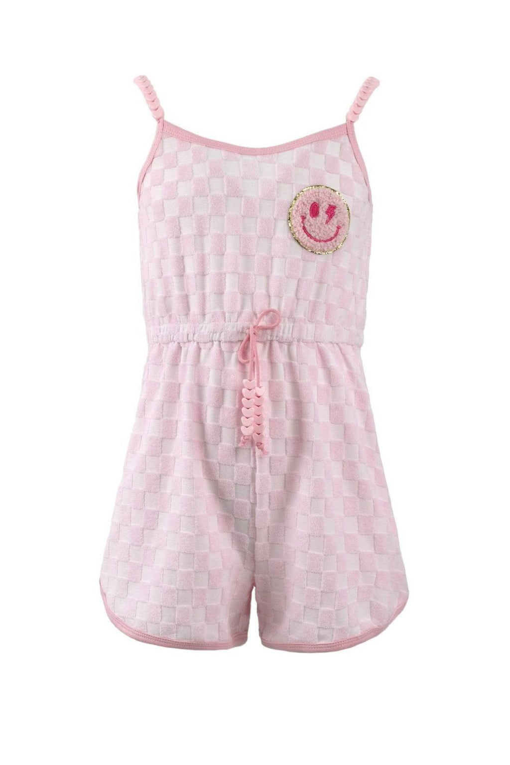 Pink Checkered Emoji Romper