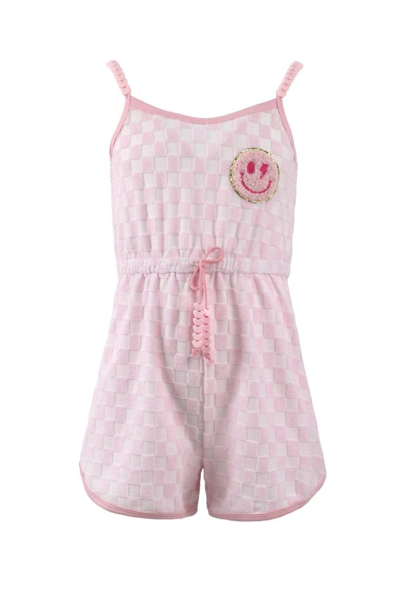 Pink Checkered Emoji Romper