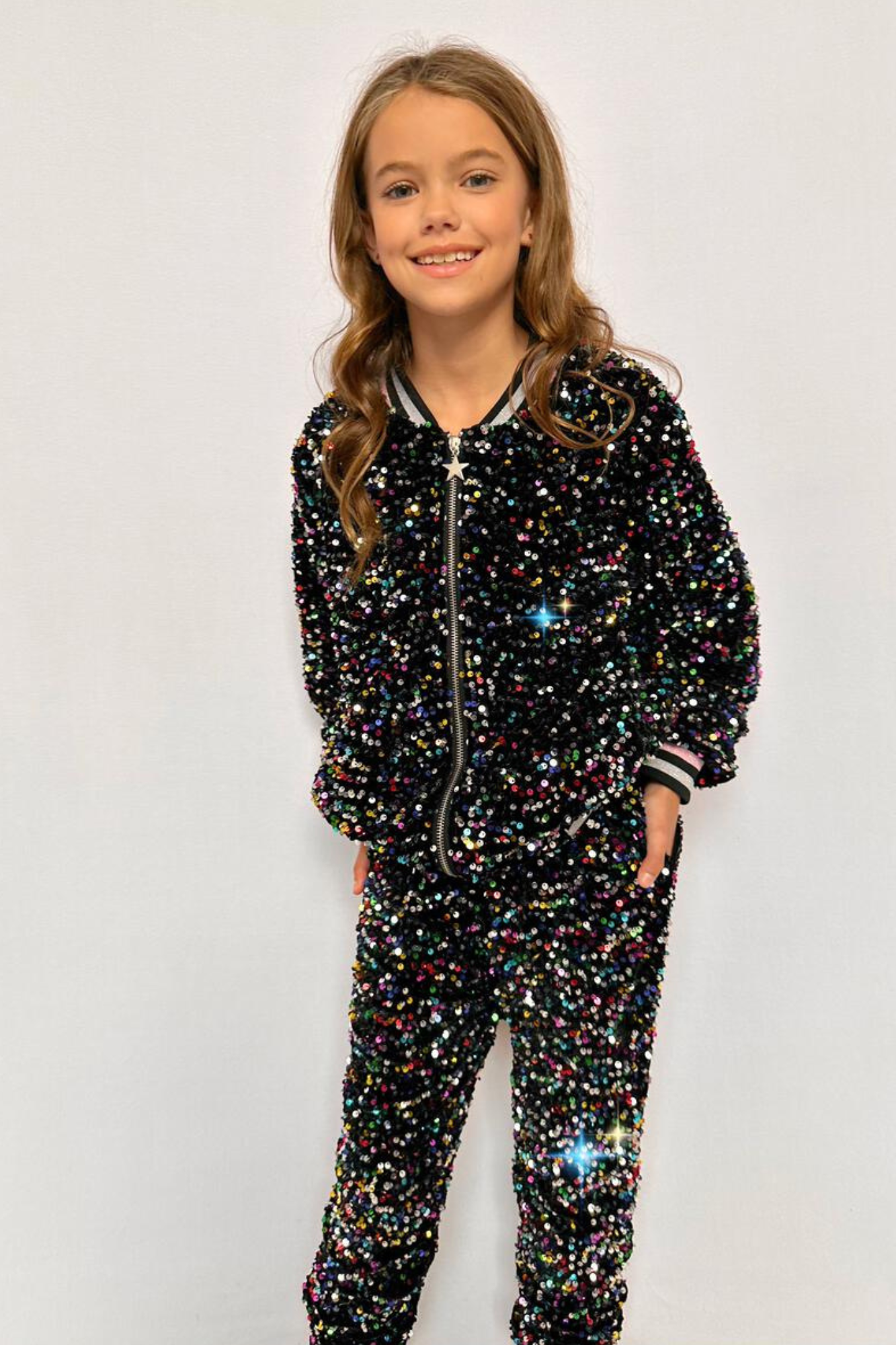 Rainbow Velour Sequin Trackset