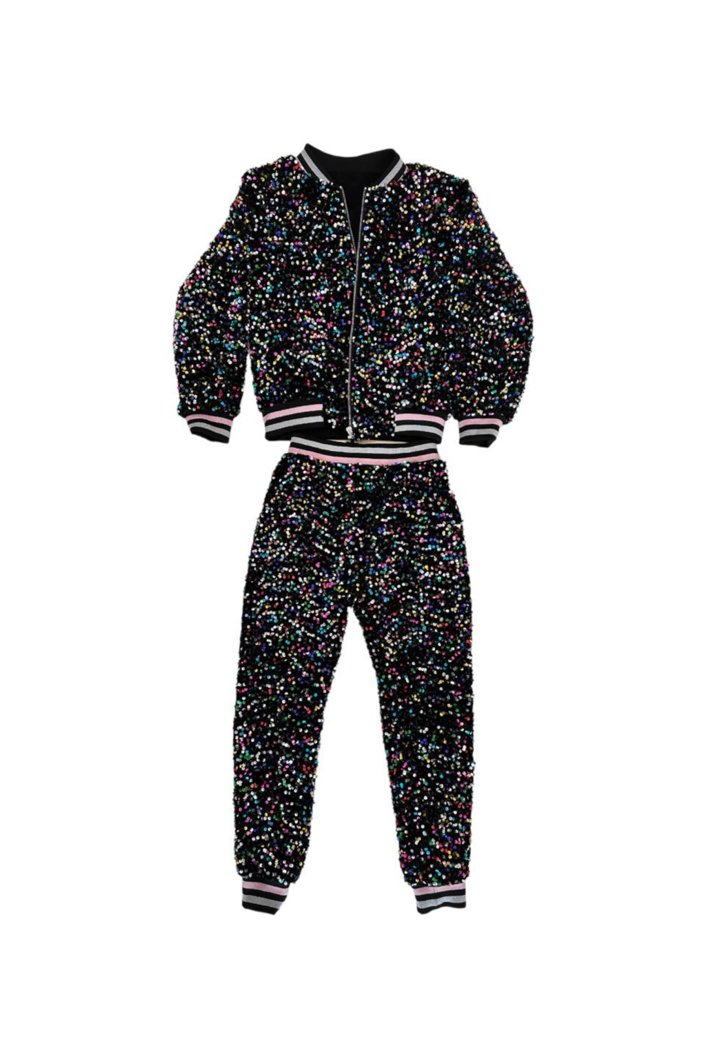 Rainbow Velour Sequin Trackset