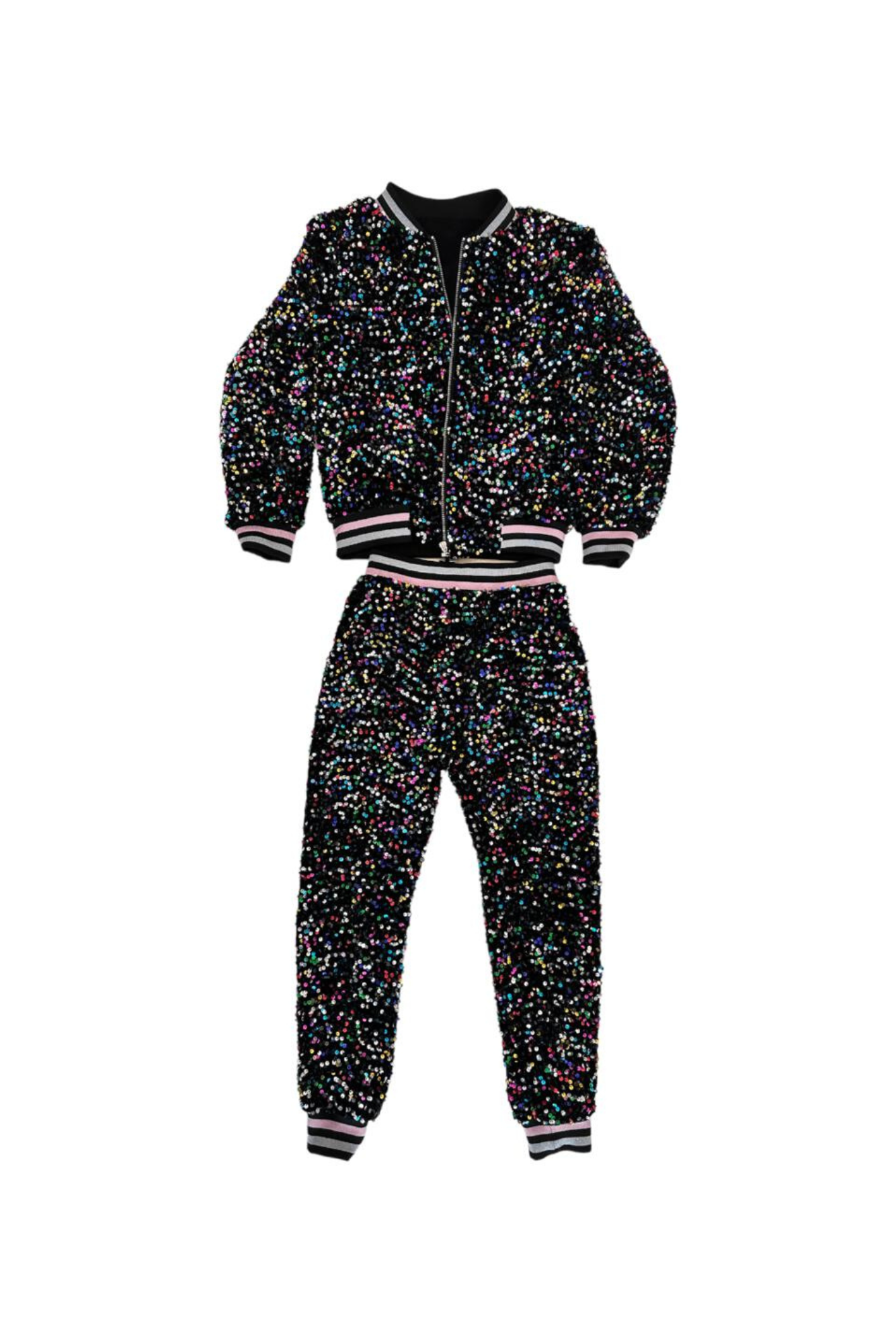 Rainbow Velour Sequin Trackset