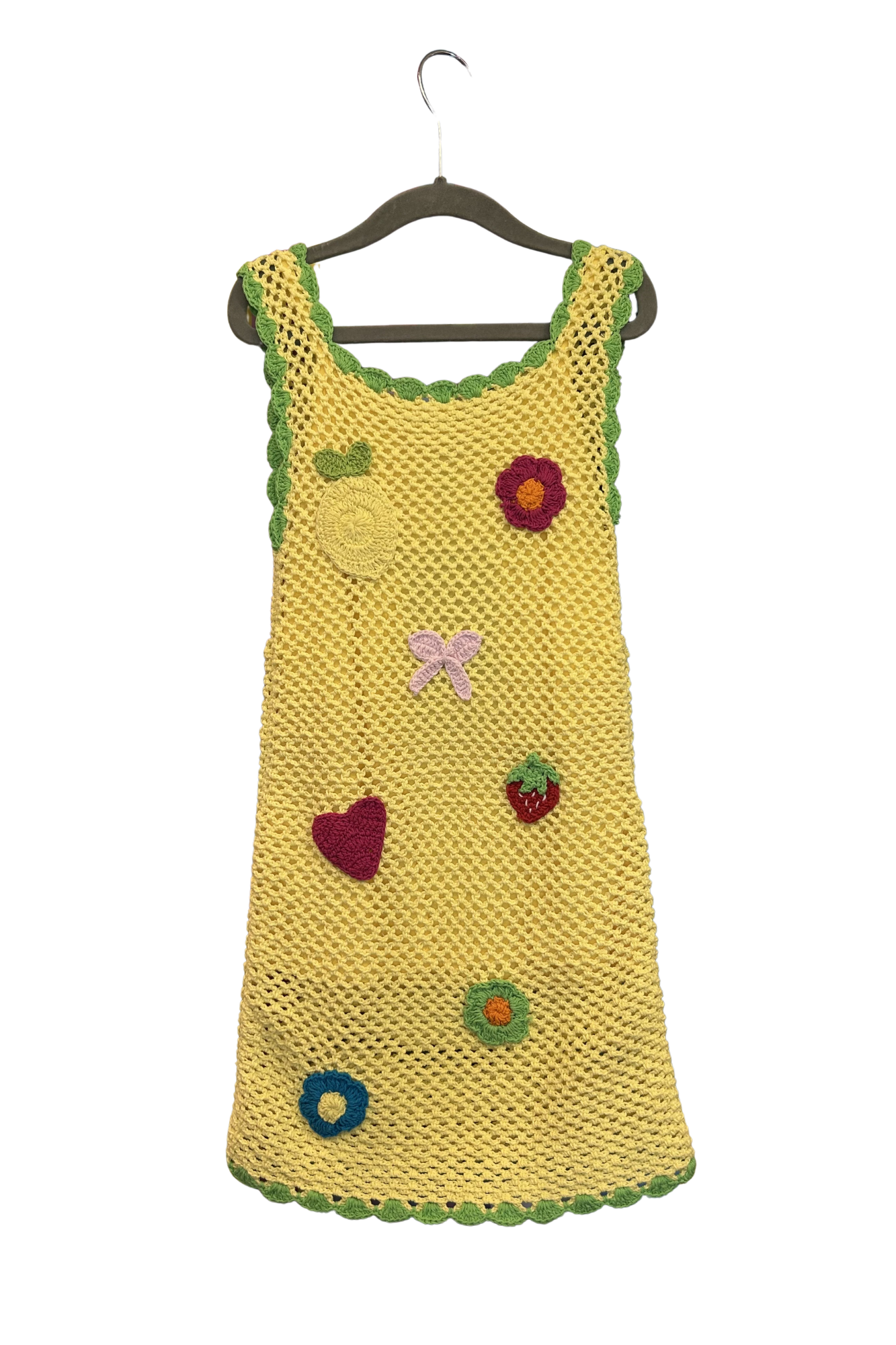 Yellow Lime Crochet Dress
