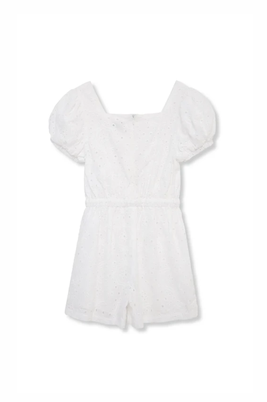 Allover Eyelet Romper White