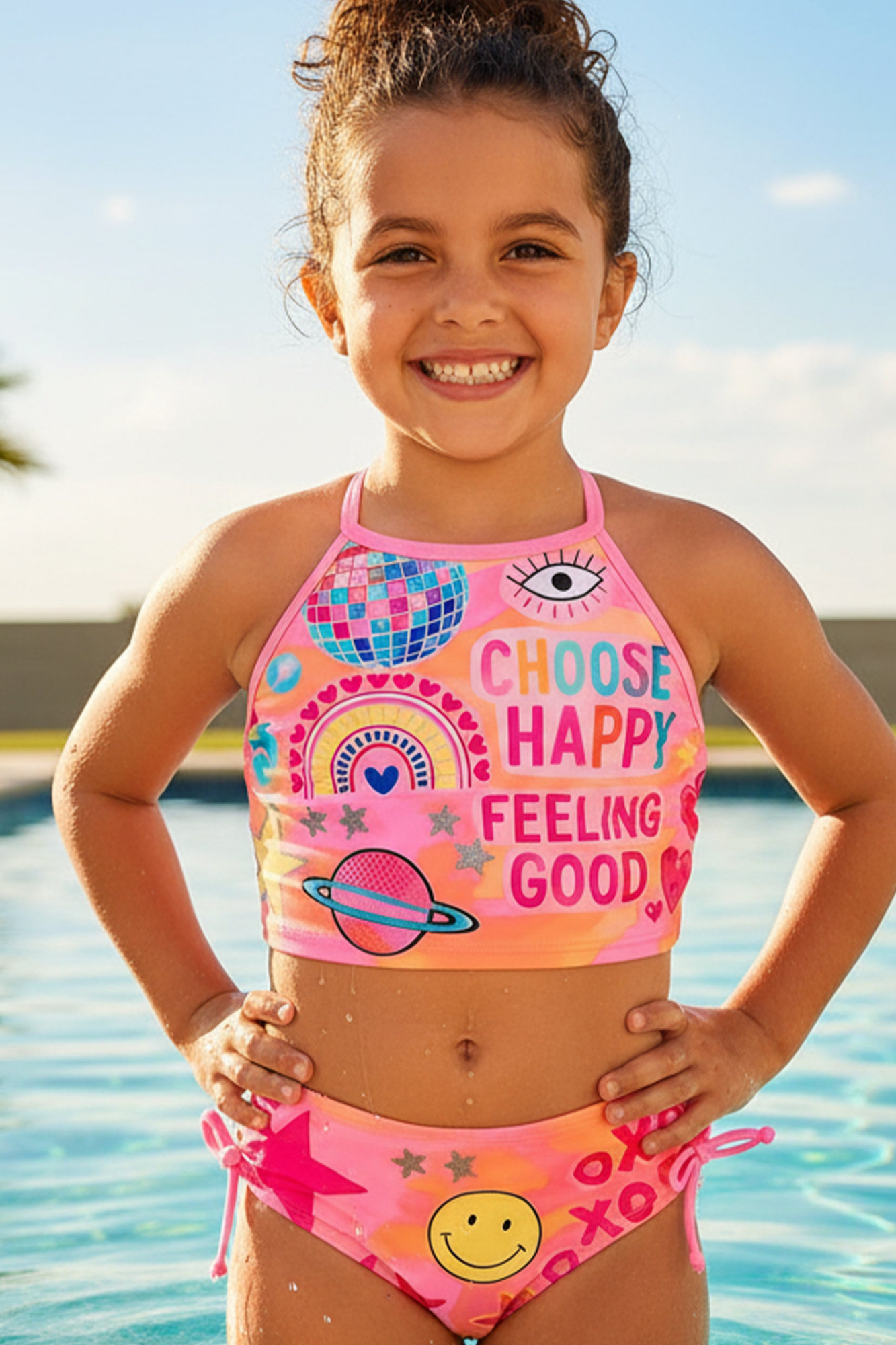 Wren Printed Cropped Swimsuit