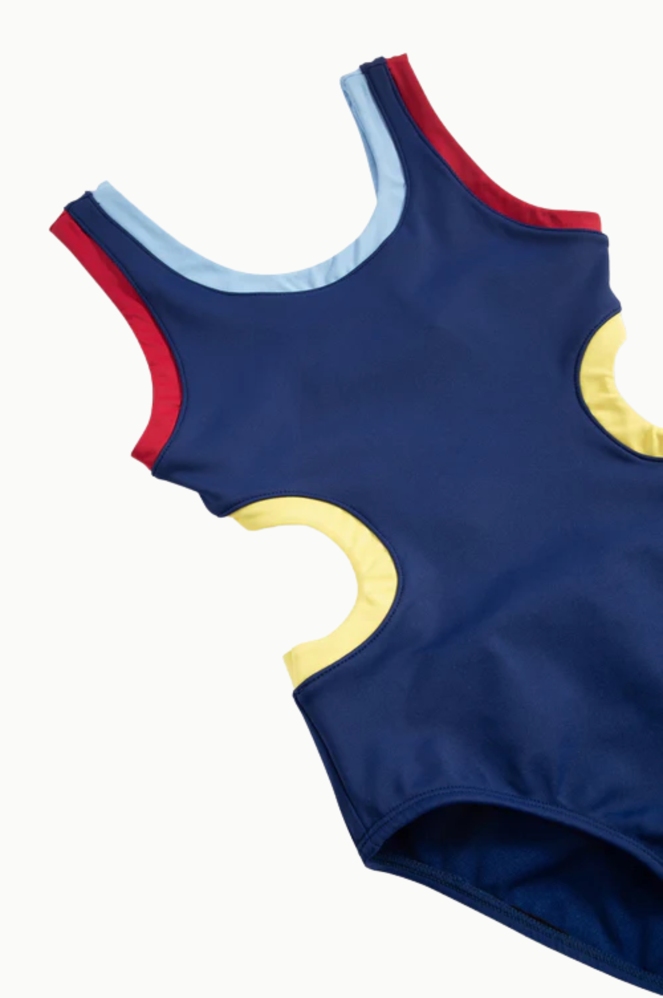 Color Block One-Piece Swimwear Blue