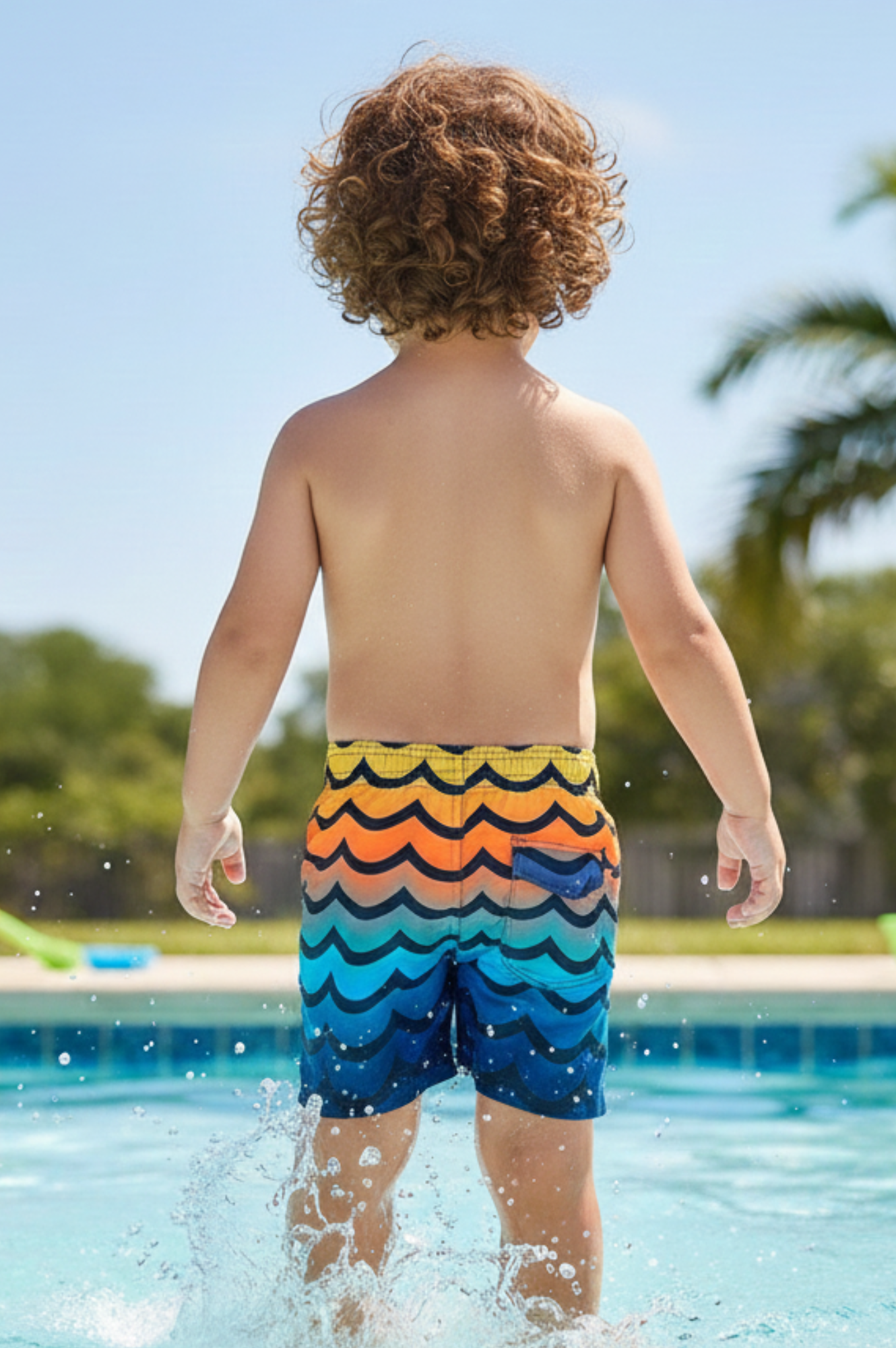 Wavy Morning Swim Trunks