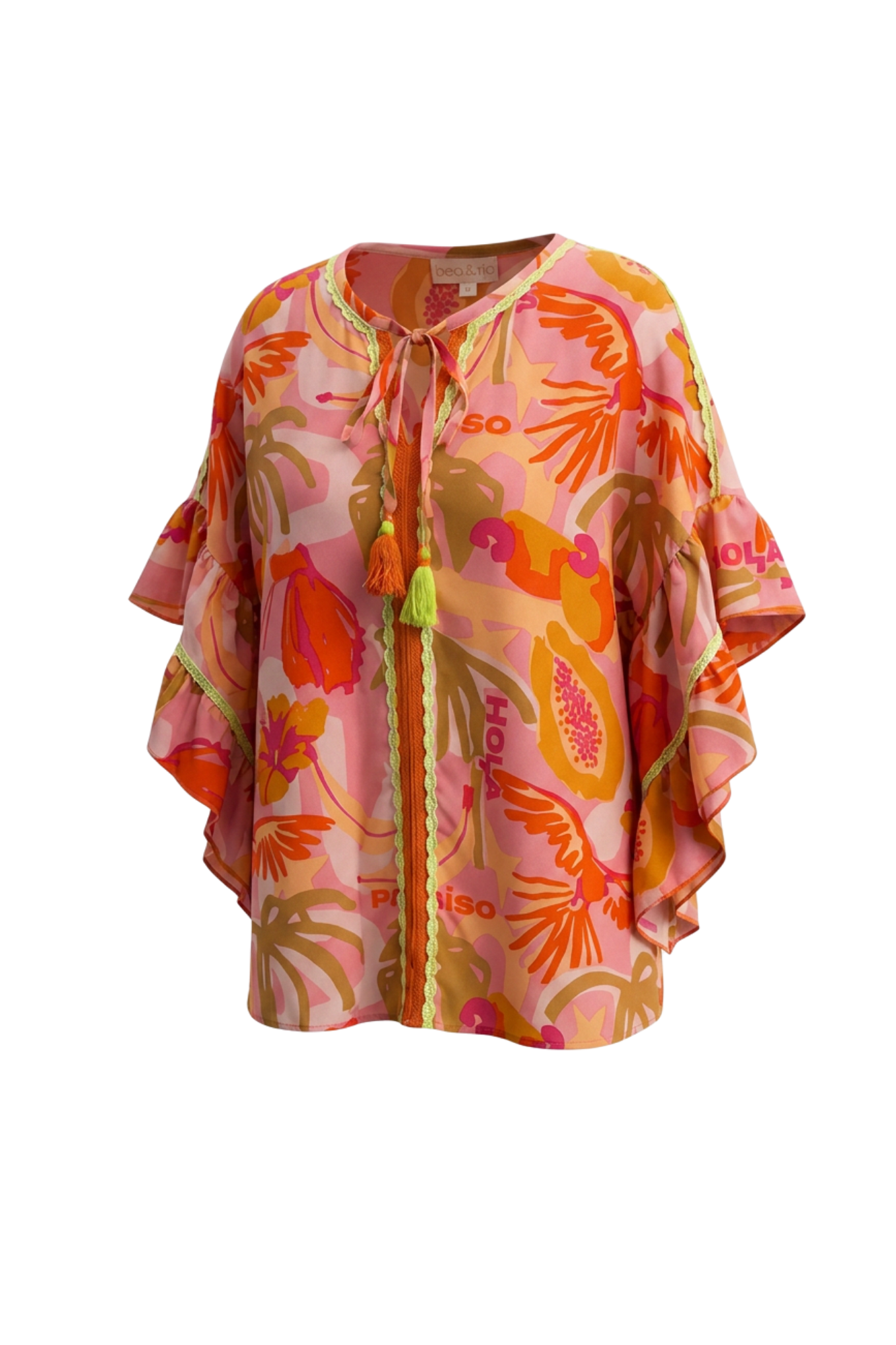 Sun & Surf CoverUp Kaftan Fringe