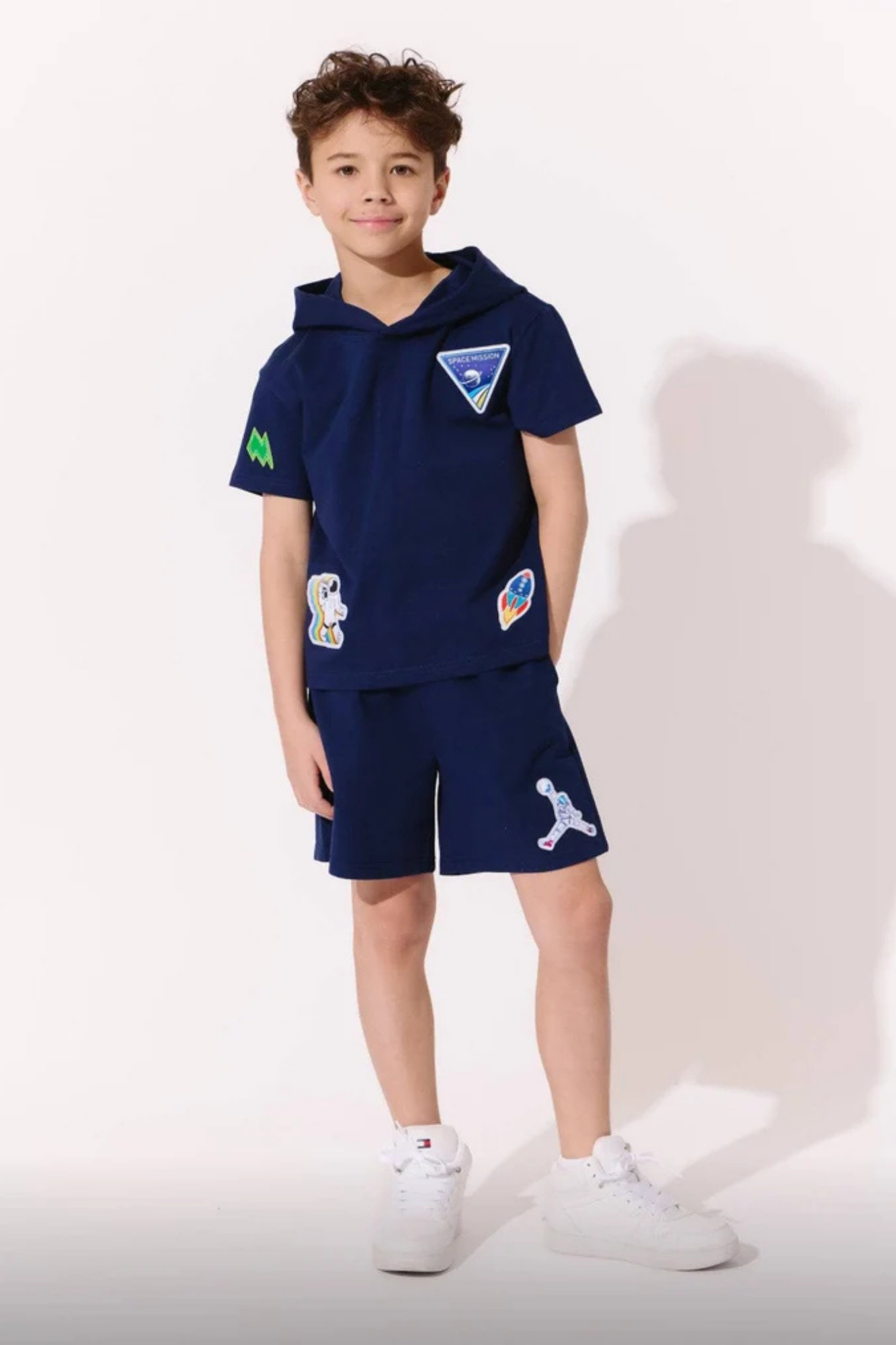 Navy Space Boys Short Set