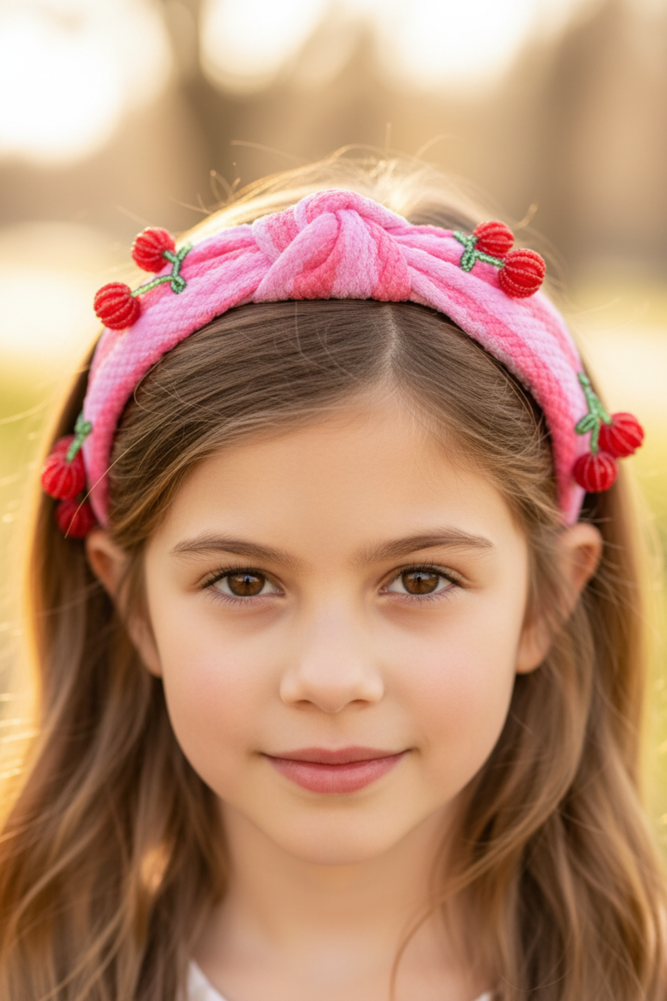 Cherry Charm Knot Headband