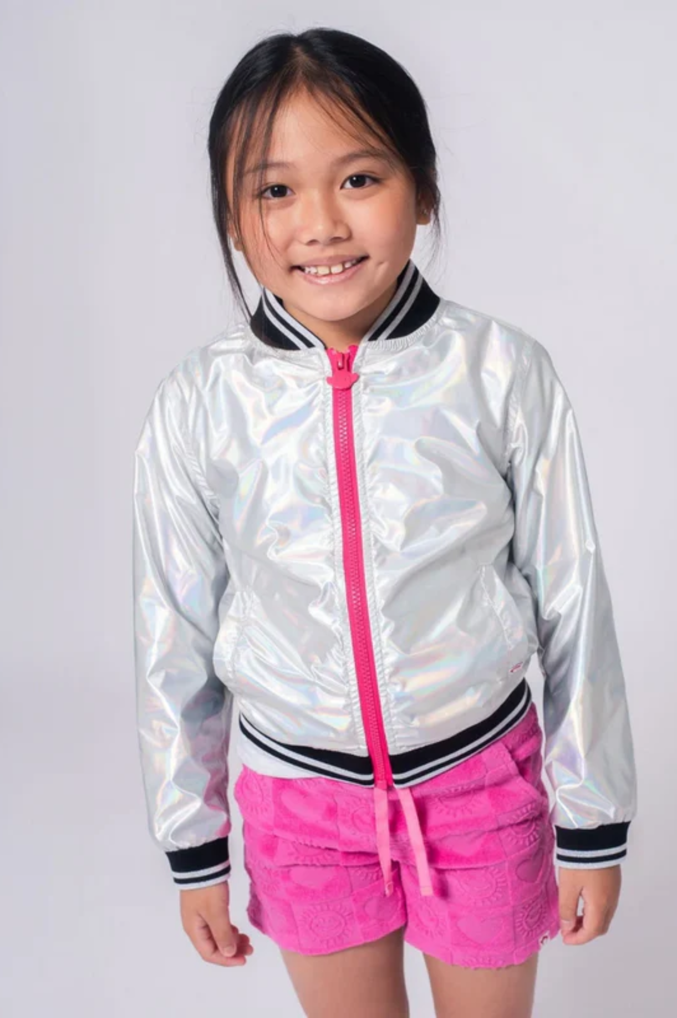 Iridescent Nikki Bomber Jacket