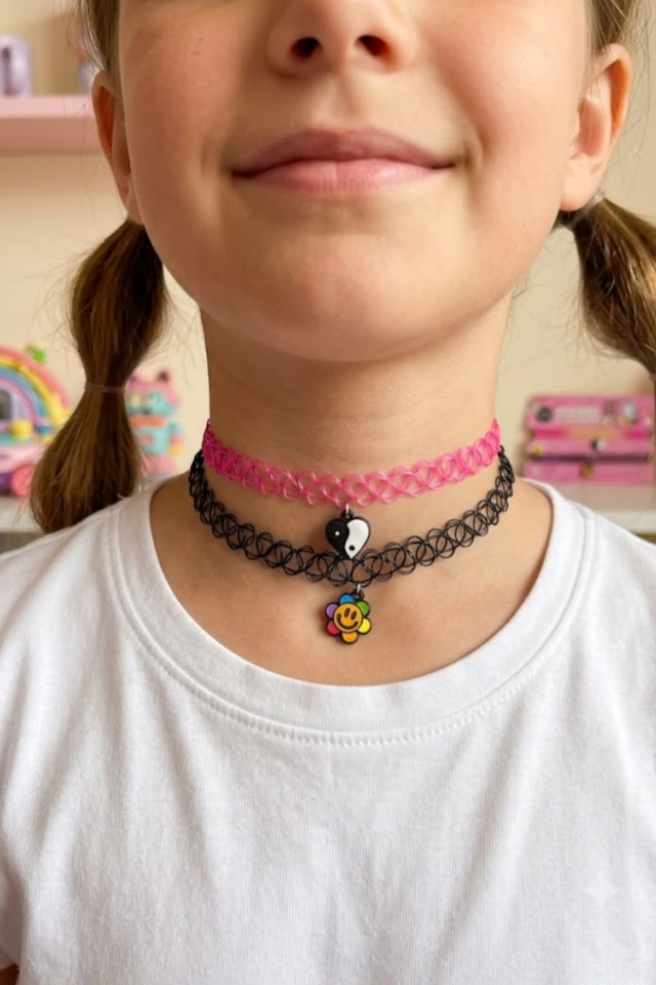 Tattoo Chokers Dangle Charm Set - Y2K Collection
