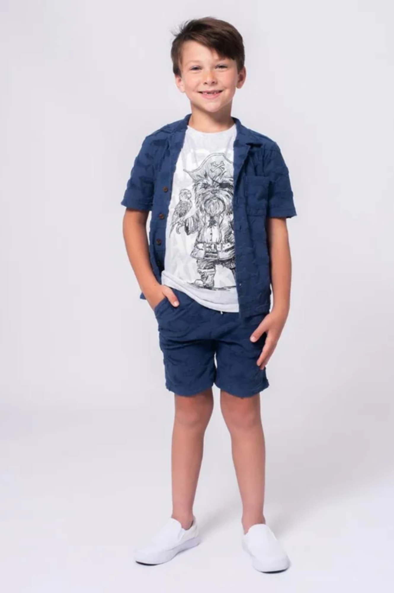 Navy Shark Resort Terry Set