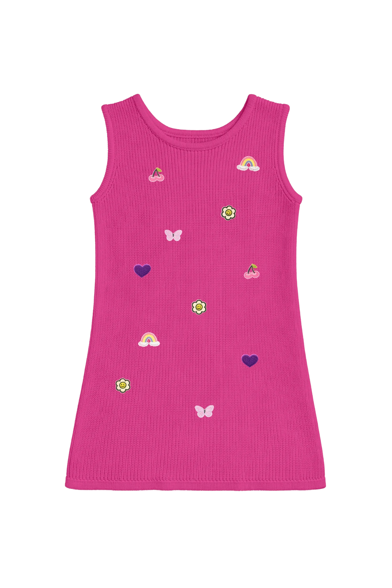 Fuchsia Jada Patched Summer Shift Dress