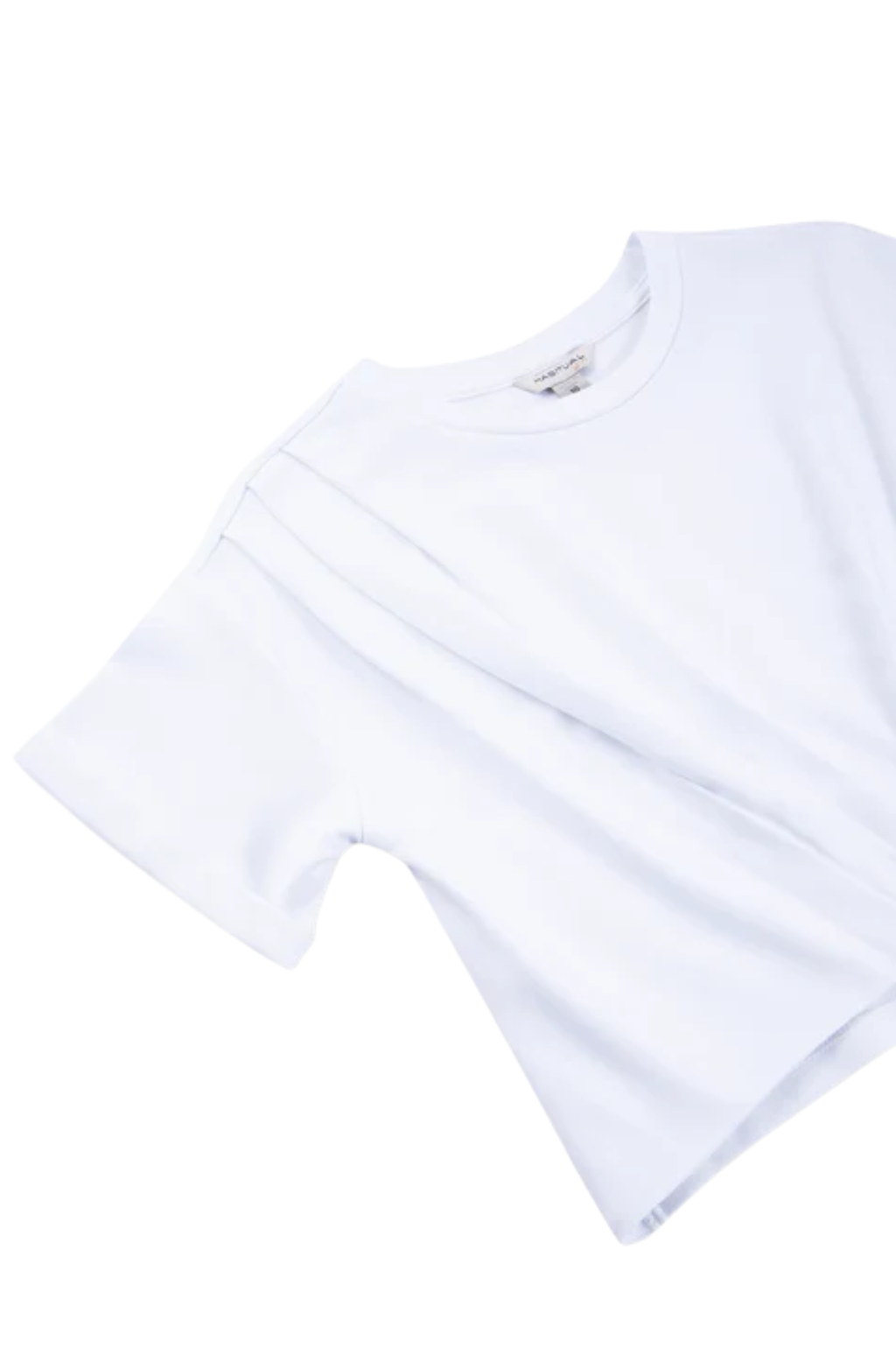 Twisted Sleeve White Top