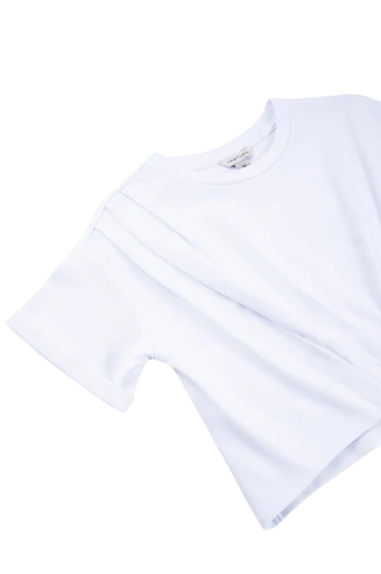 Twisted Sleeve White Top