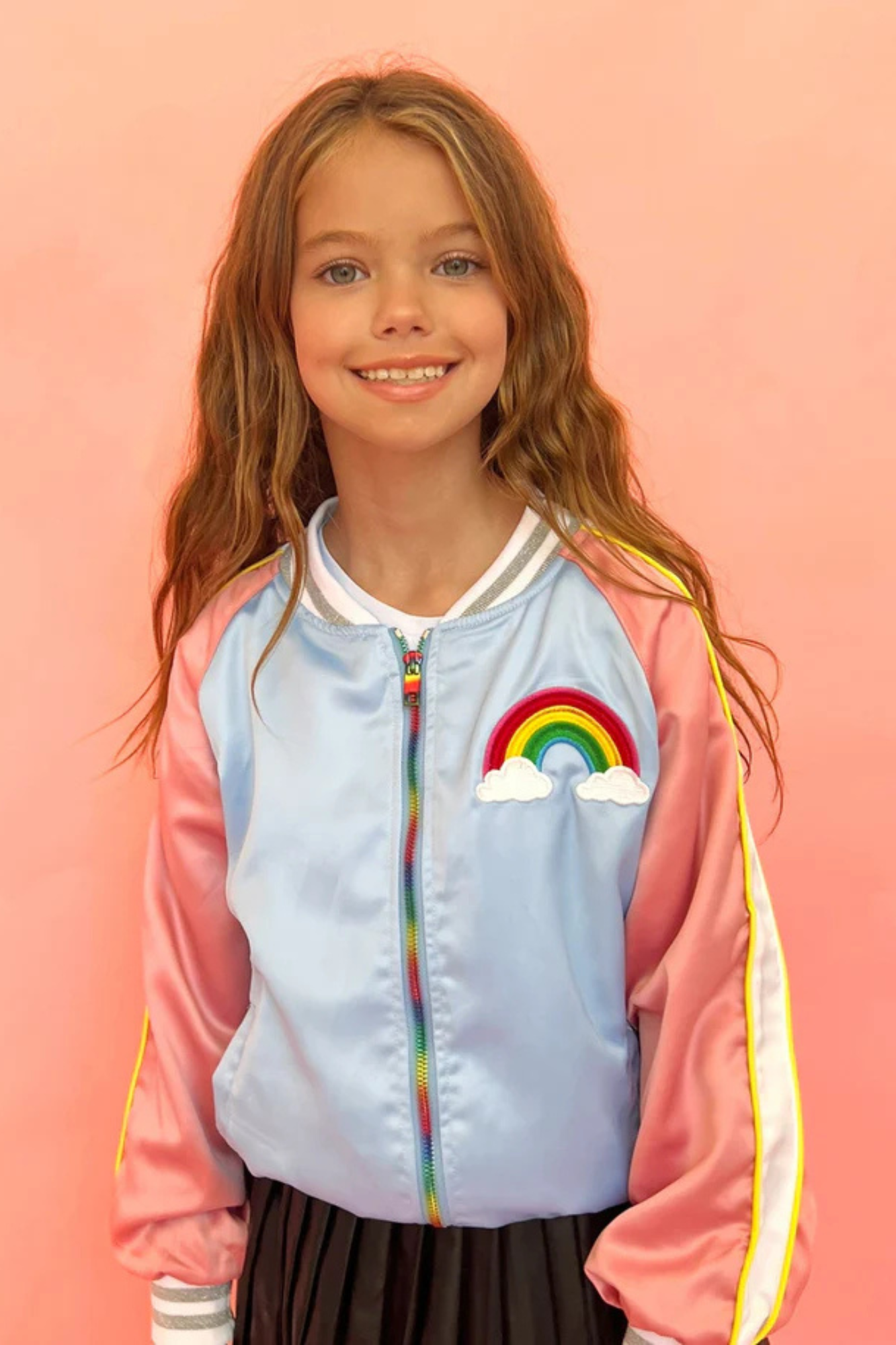 Sky Unicorn Satin Bomber