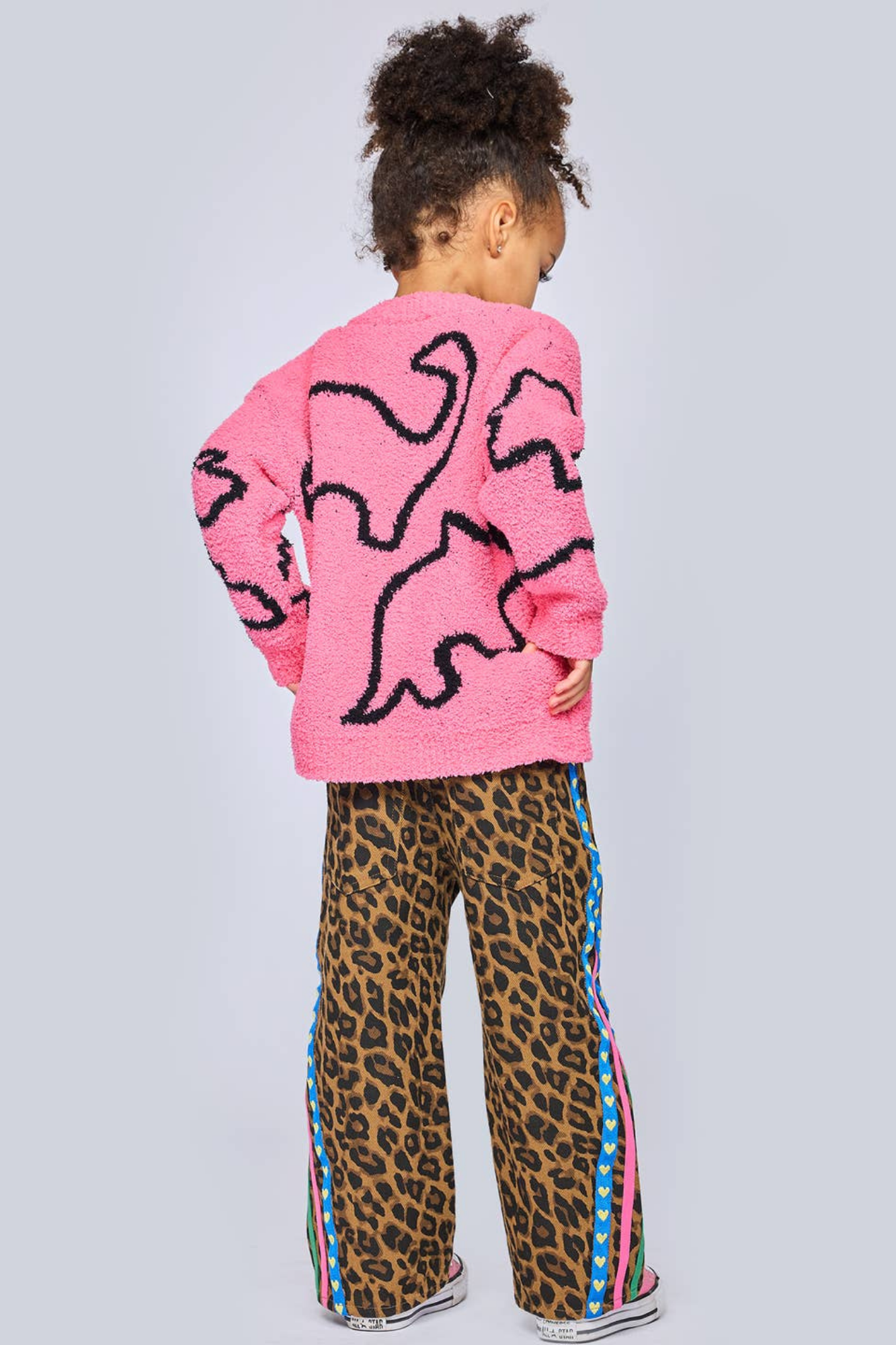 Leopard Print Denim Pants