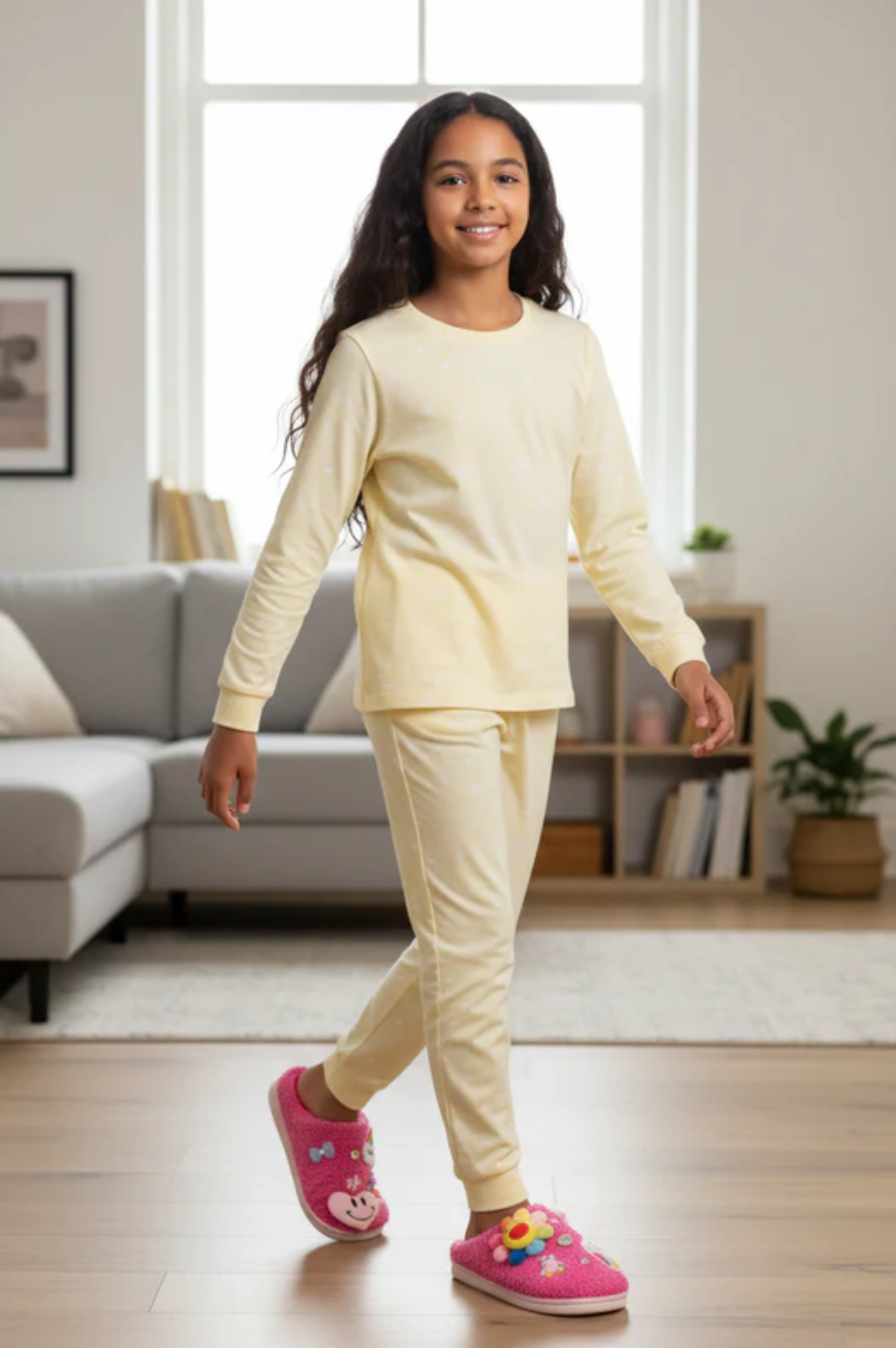 Fuchsia Plush Charm Slippers