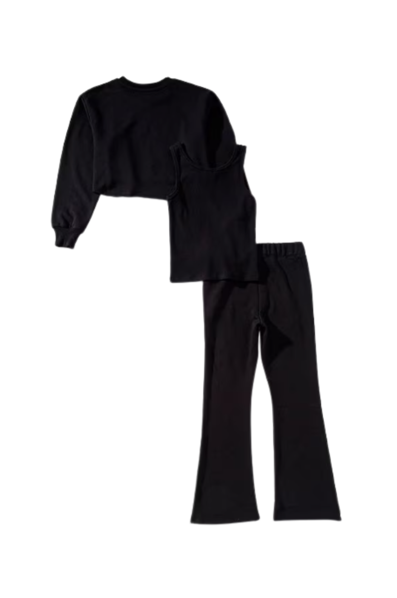 Pullover 3pcs Pant Black Set