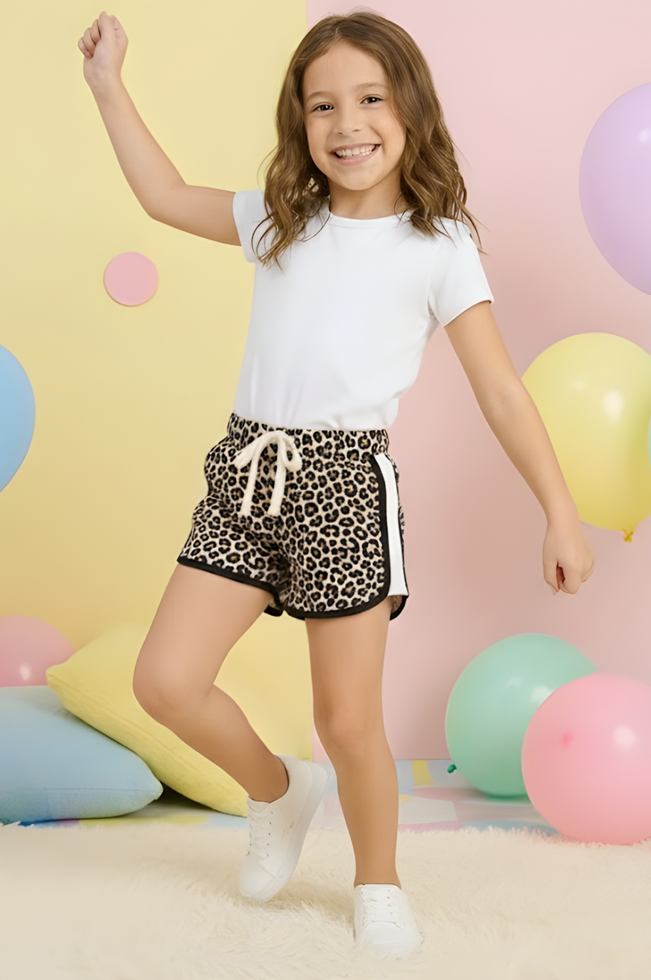 Short Black Animal Print
