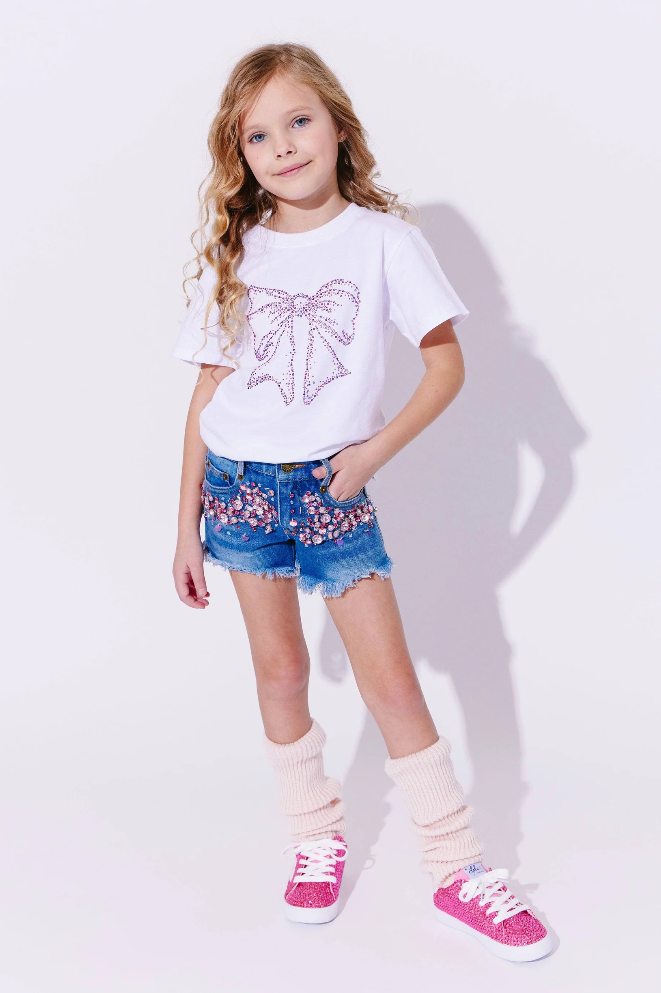 Crystal Bow White T-Shirt