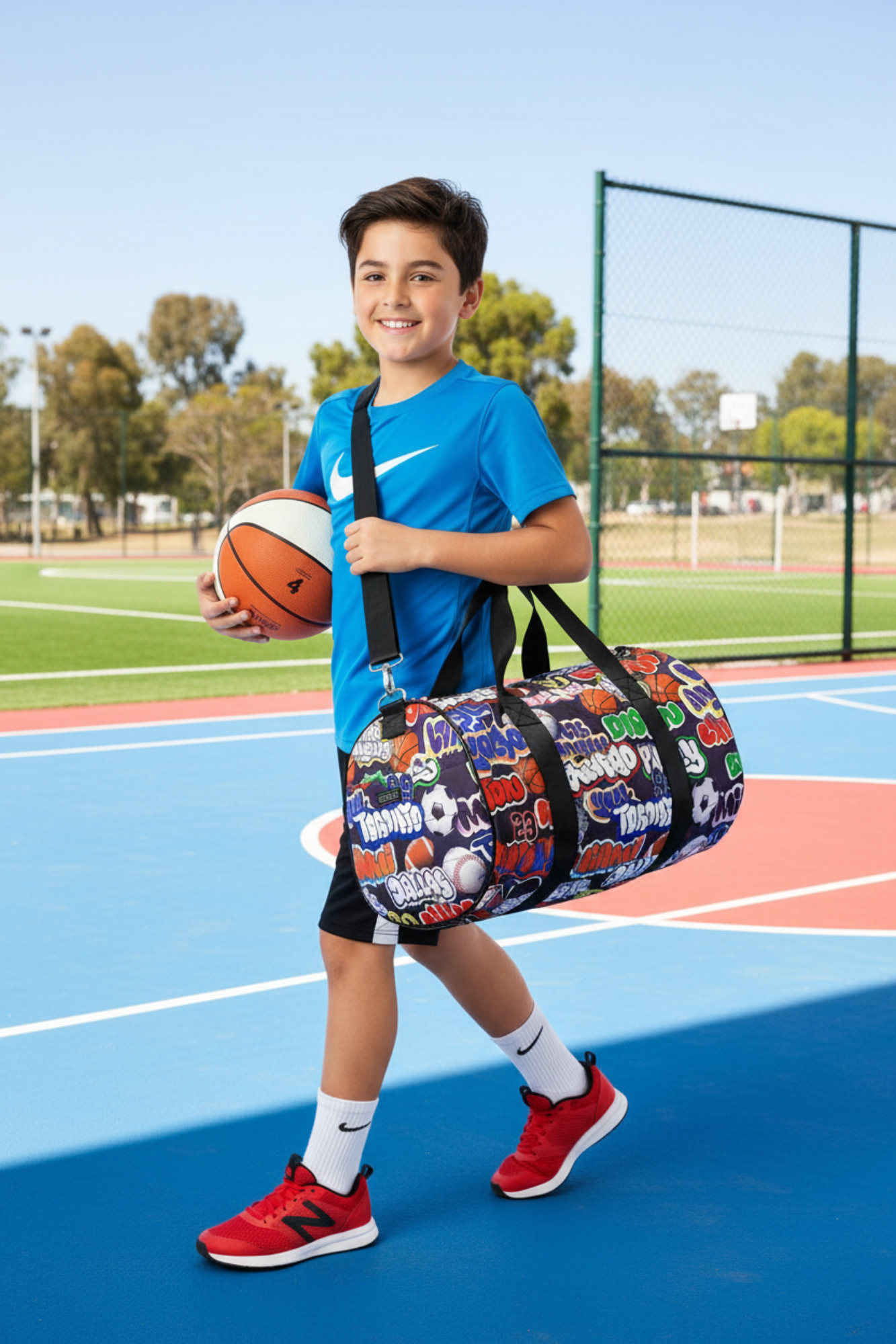 Sports Nation Quilted Puffer Duffle Bag