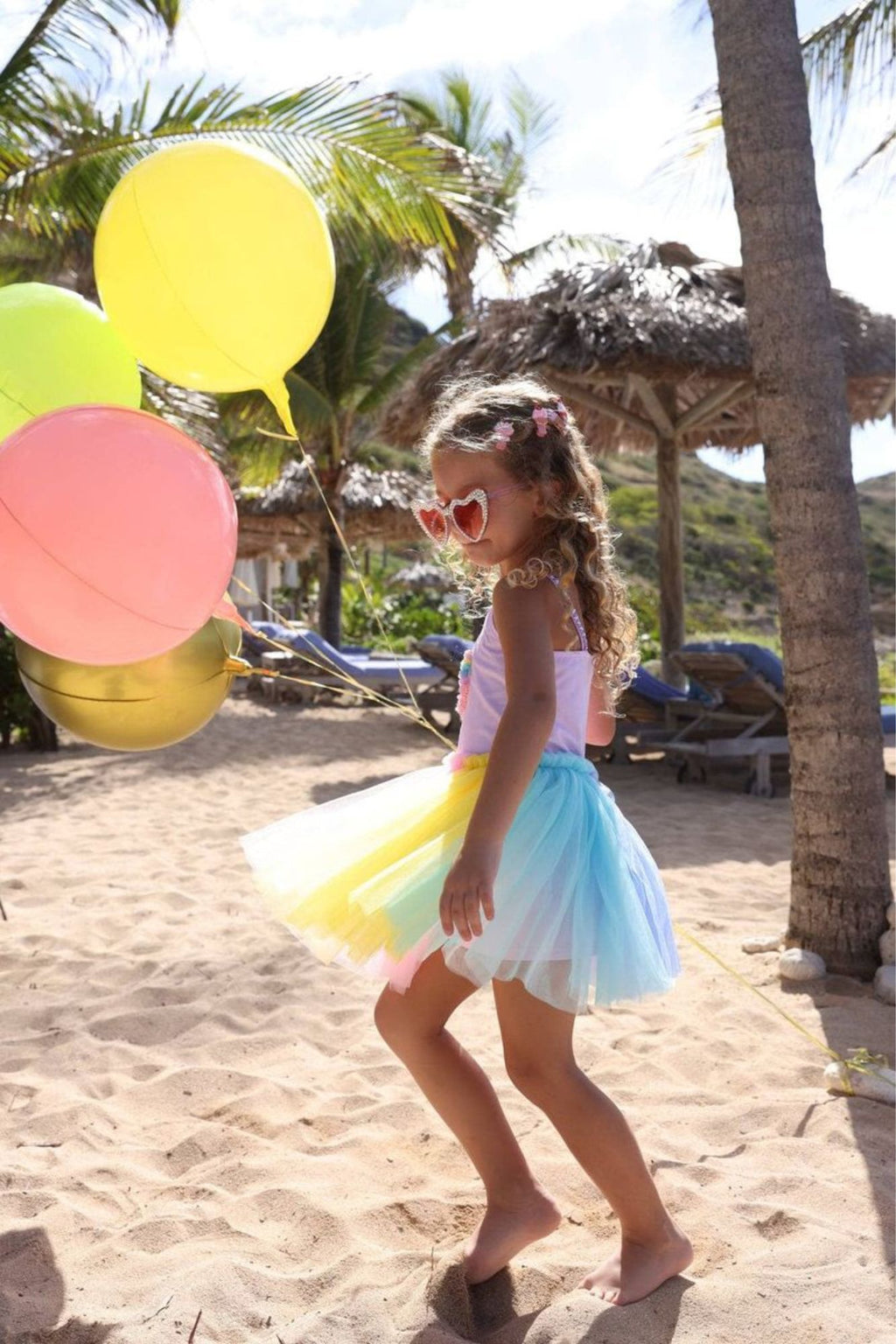 Rainbow Heart Tulle Dress