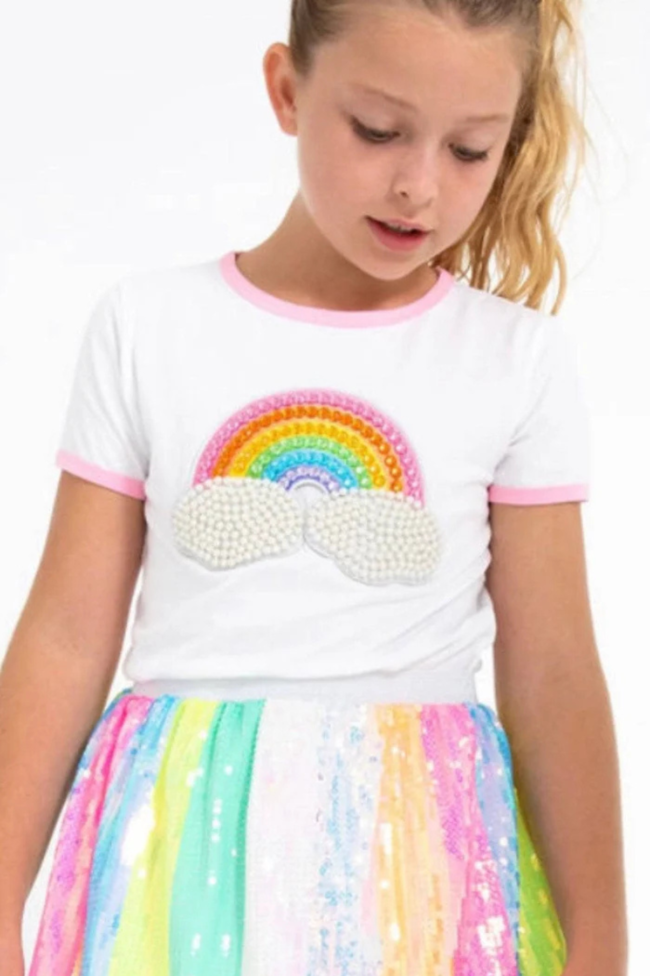Rainbow Pearl Patch T-Shirt
