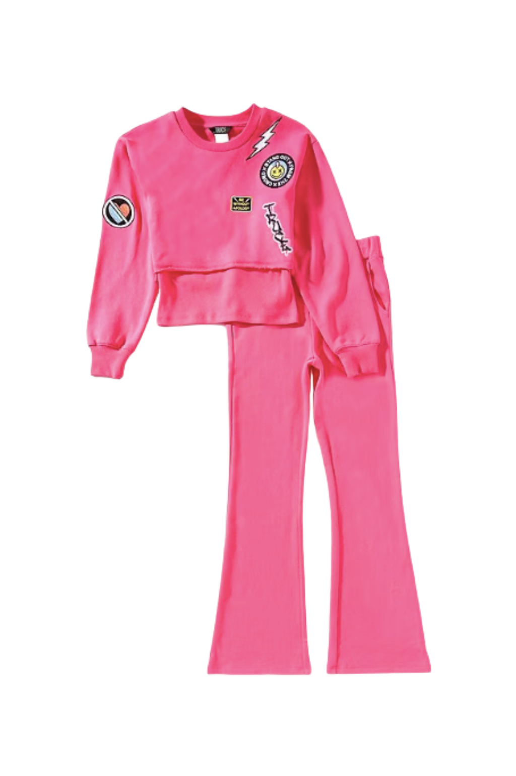 Pullover 3pcs Pant Dark Pink Set