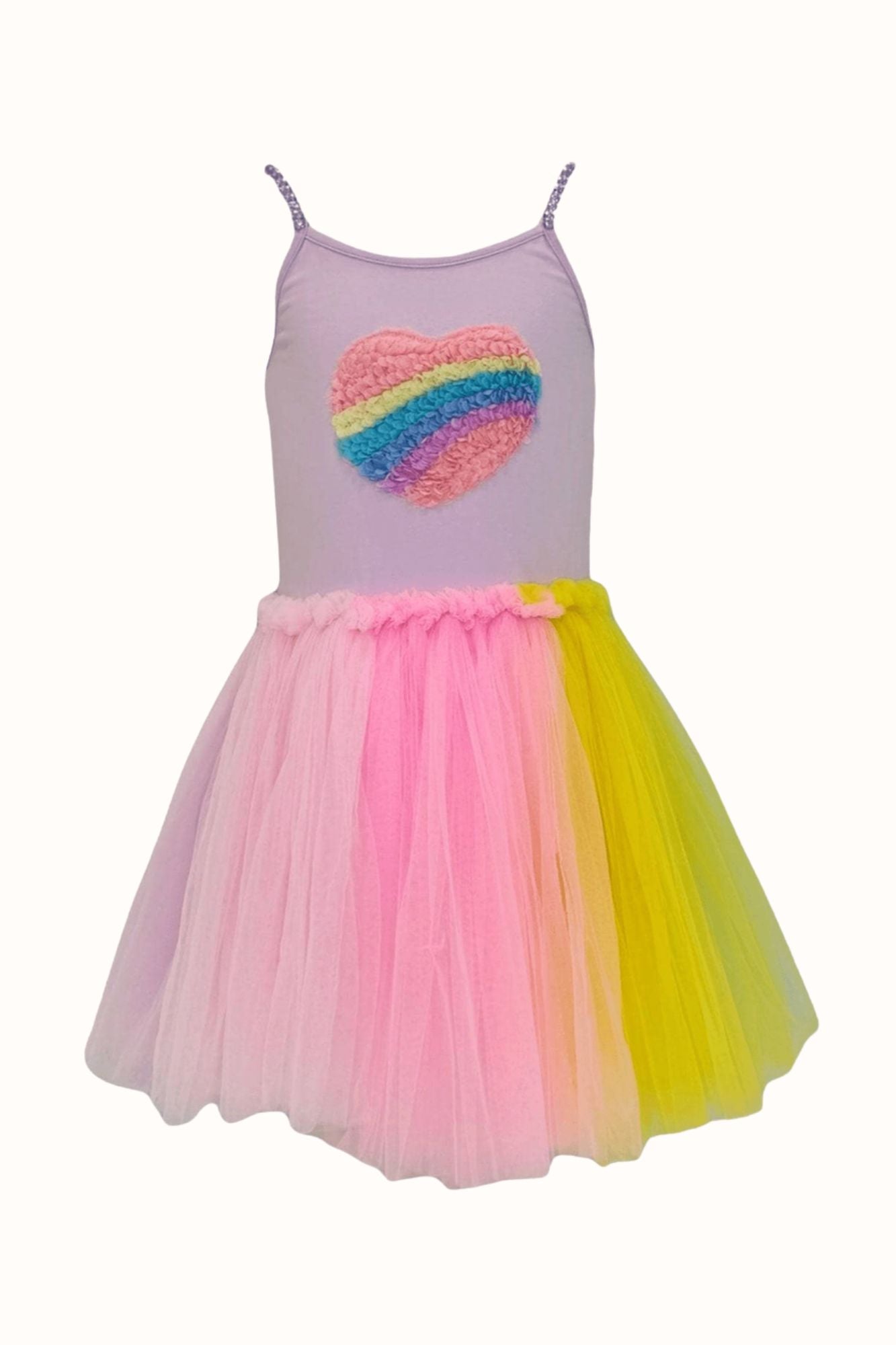 Rainbow Heart Tulle Dress