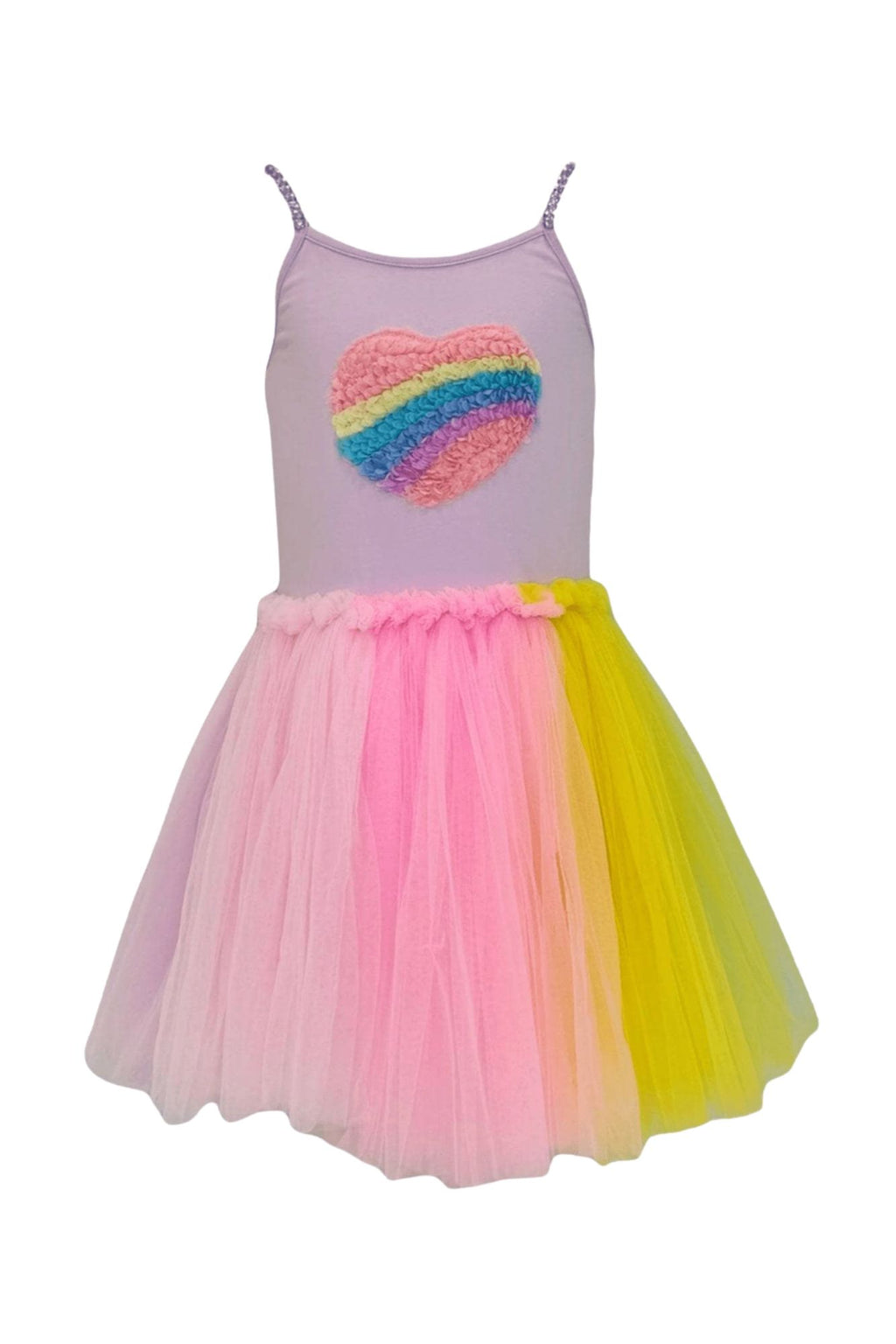 Rainbow Heart Tulle Dress