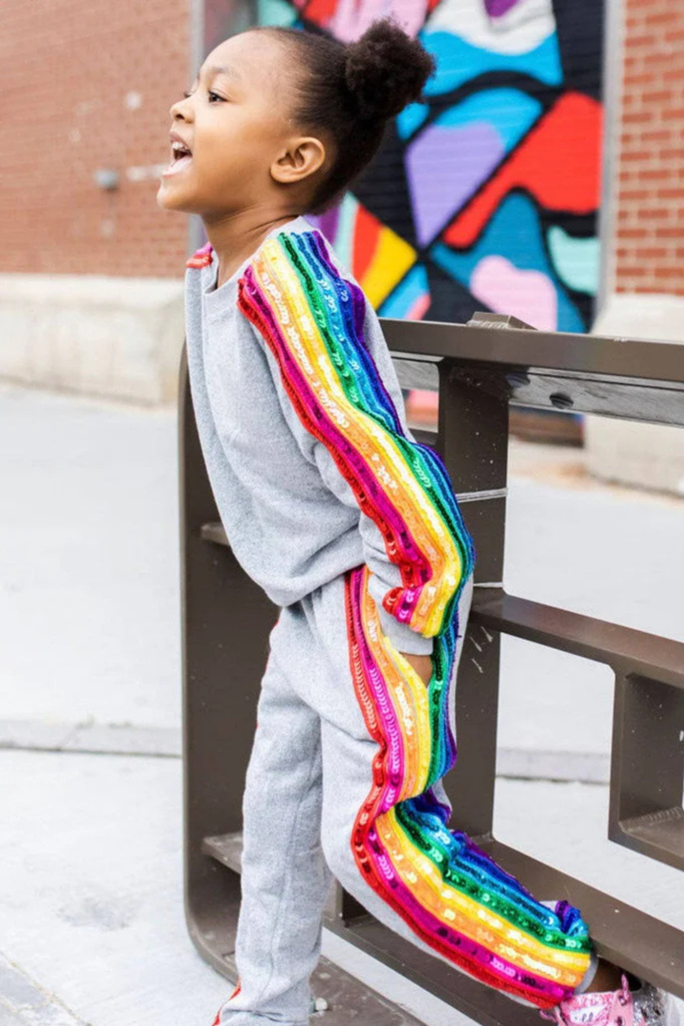 Sequin Rainbow Tracksuit Set