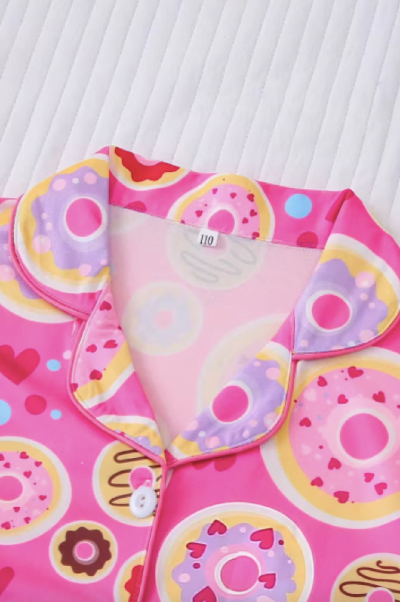 Pink Multicolor Donuts Pajamas
