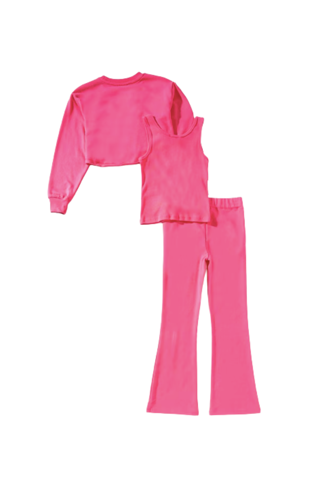 Pullover 3pcs Pant Dark Pink Set