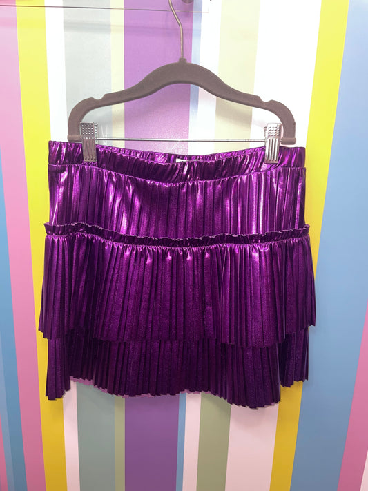Double Ruffle Skirt Purple