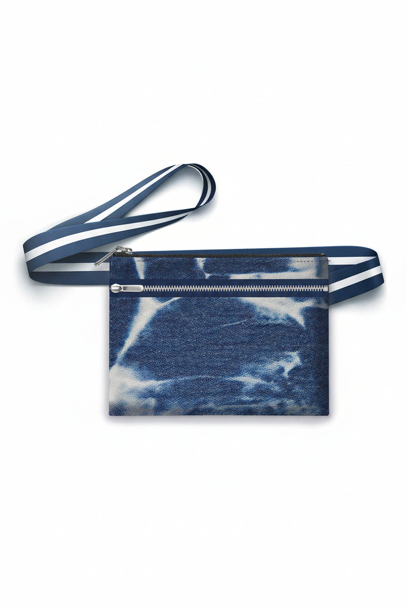 Denim Print Belt Bag