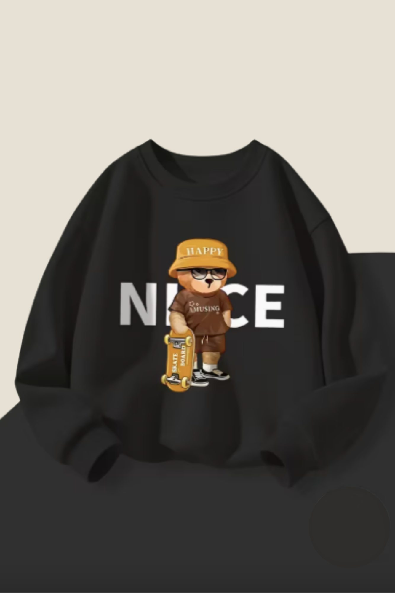 Black Skate Bear Sweater