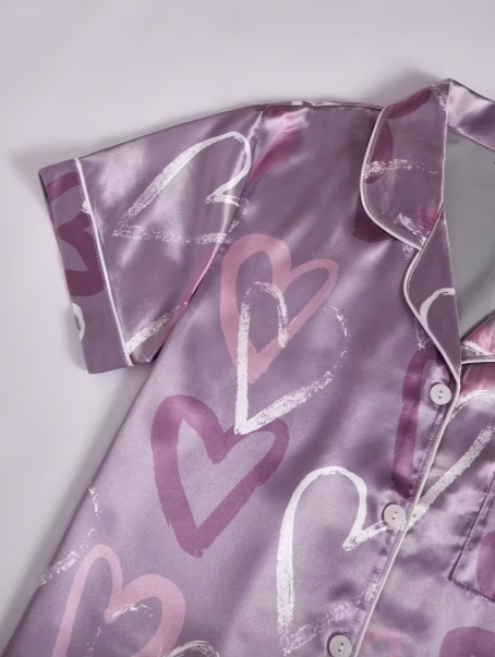 Purple Hearts Pajamas