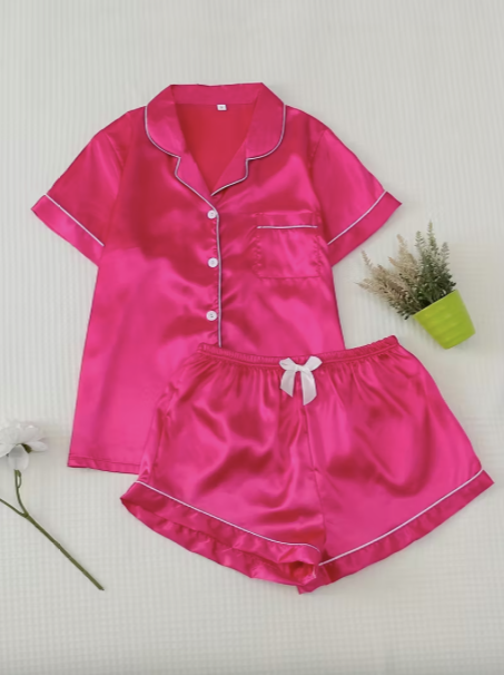 Unicolor Fuchsia Pajamas