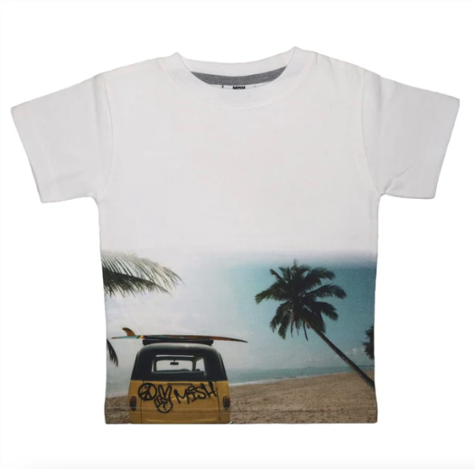 Real Beach Photo Tee White