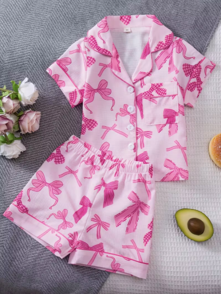 Deep Pink Bows Pajamas