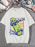 White Graffiti Skateboard T-Shirt